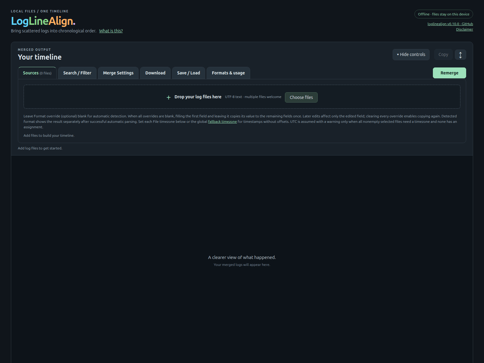 Screenshot of loglinealign.com