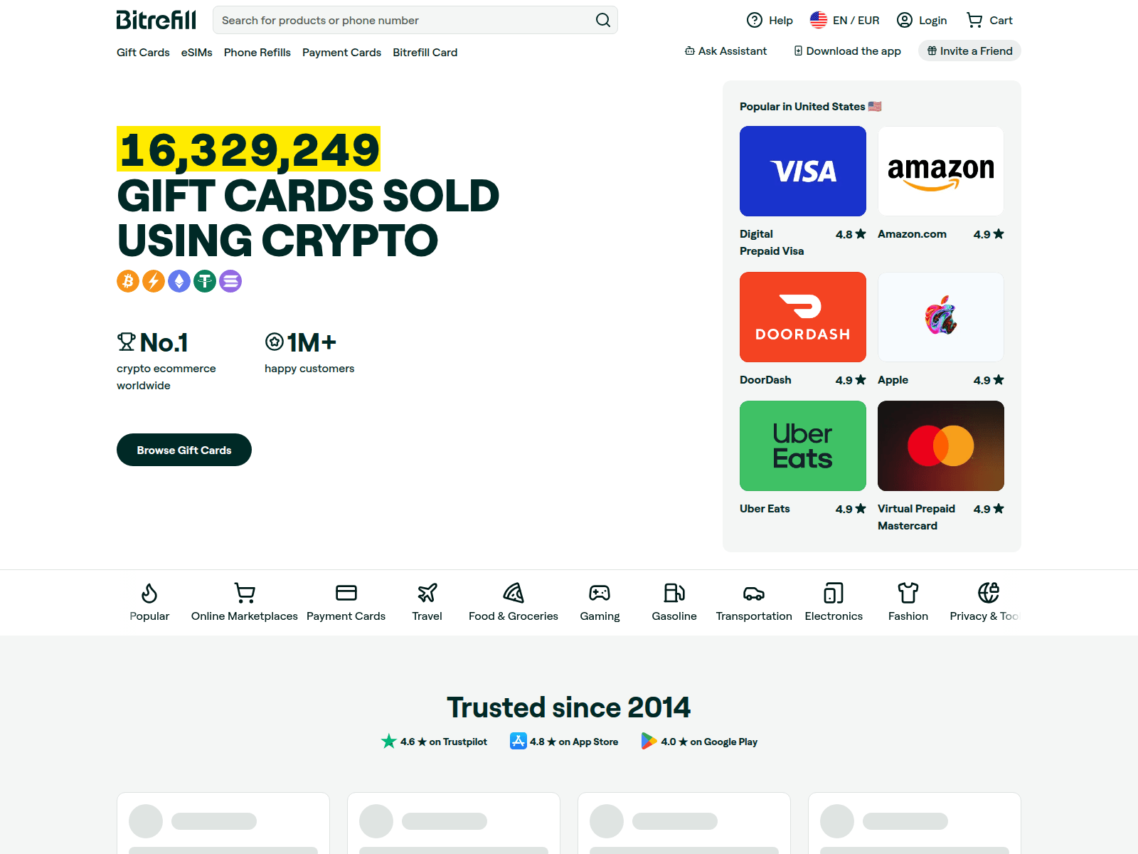 Screenshot of bitrefill.com-gift-esim-ag04.com