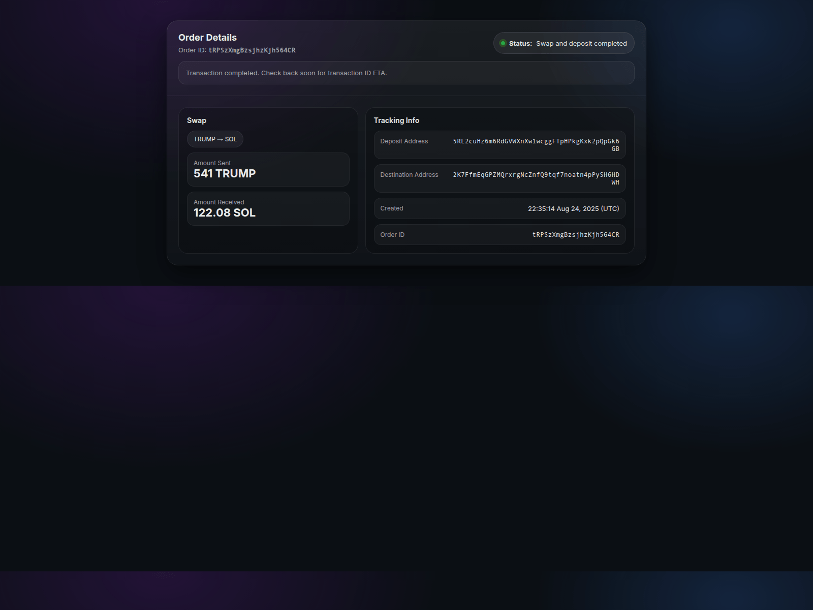 Screenshot of houdiniswap.co