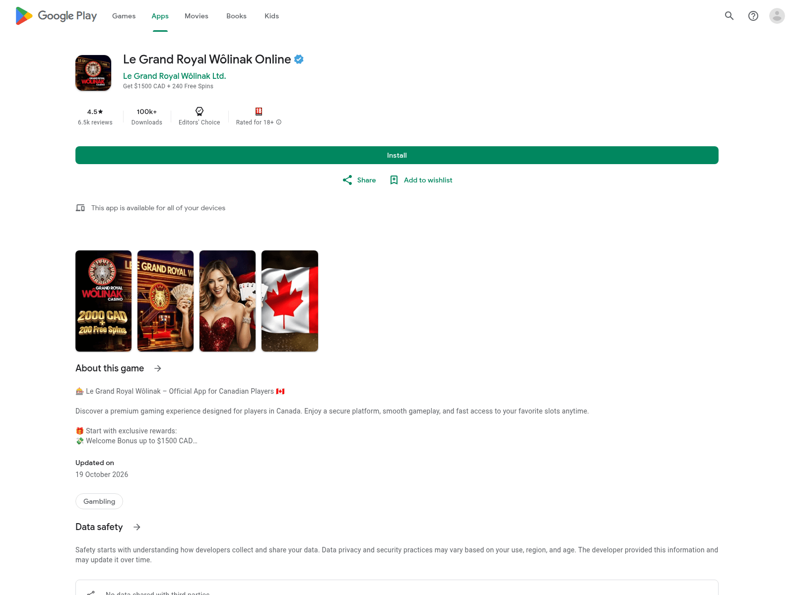 Screenshot of lets-play-wolinak.site