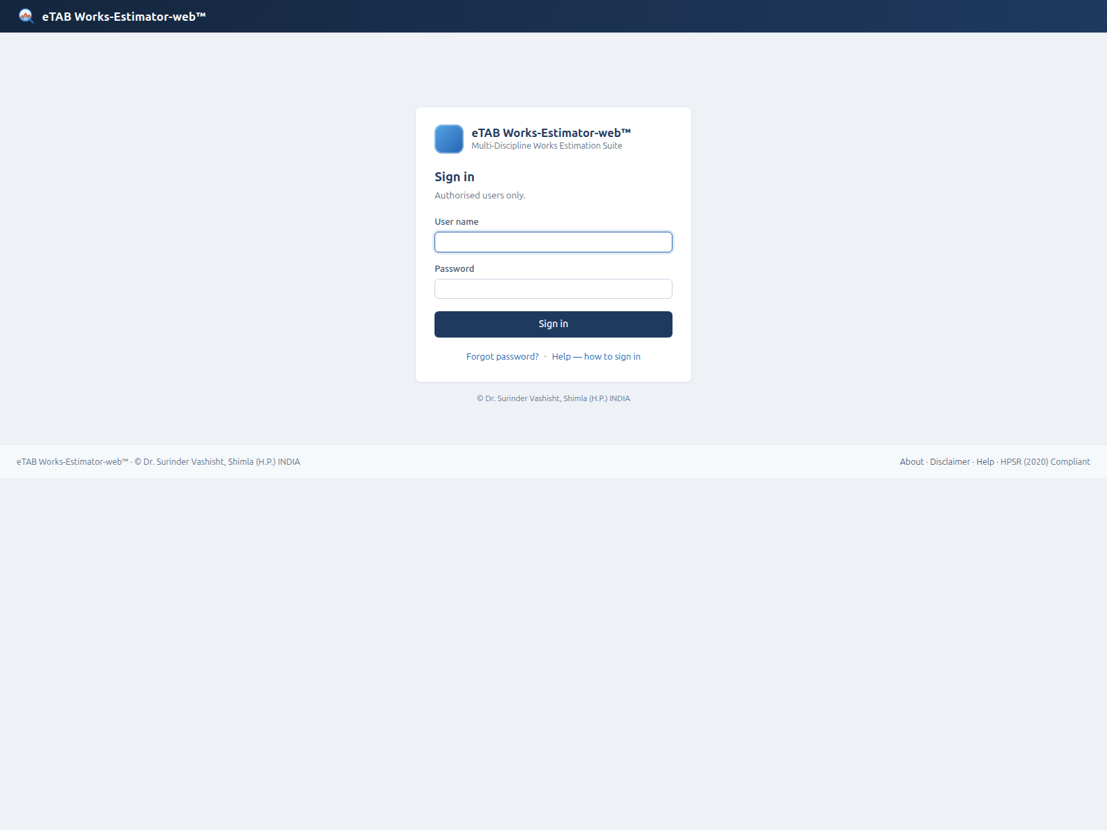 Screenshot of app.estimotor.online
