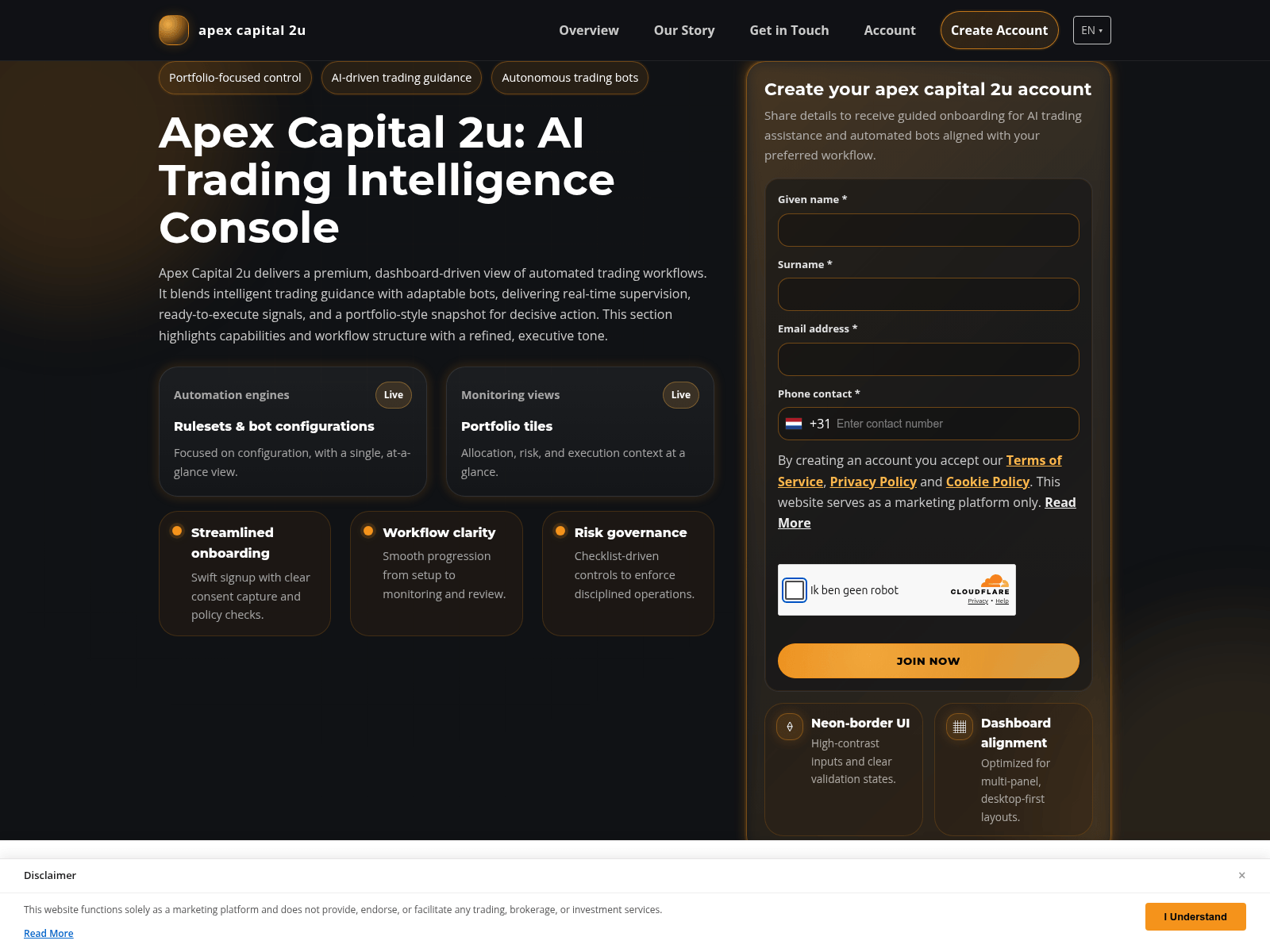 Screenshot of apexcapital2u.digital
