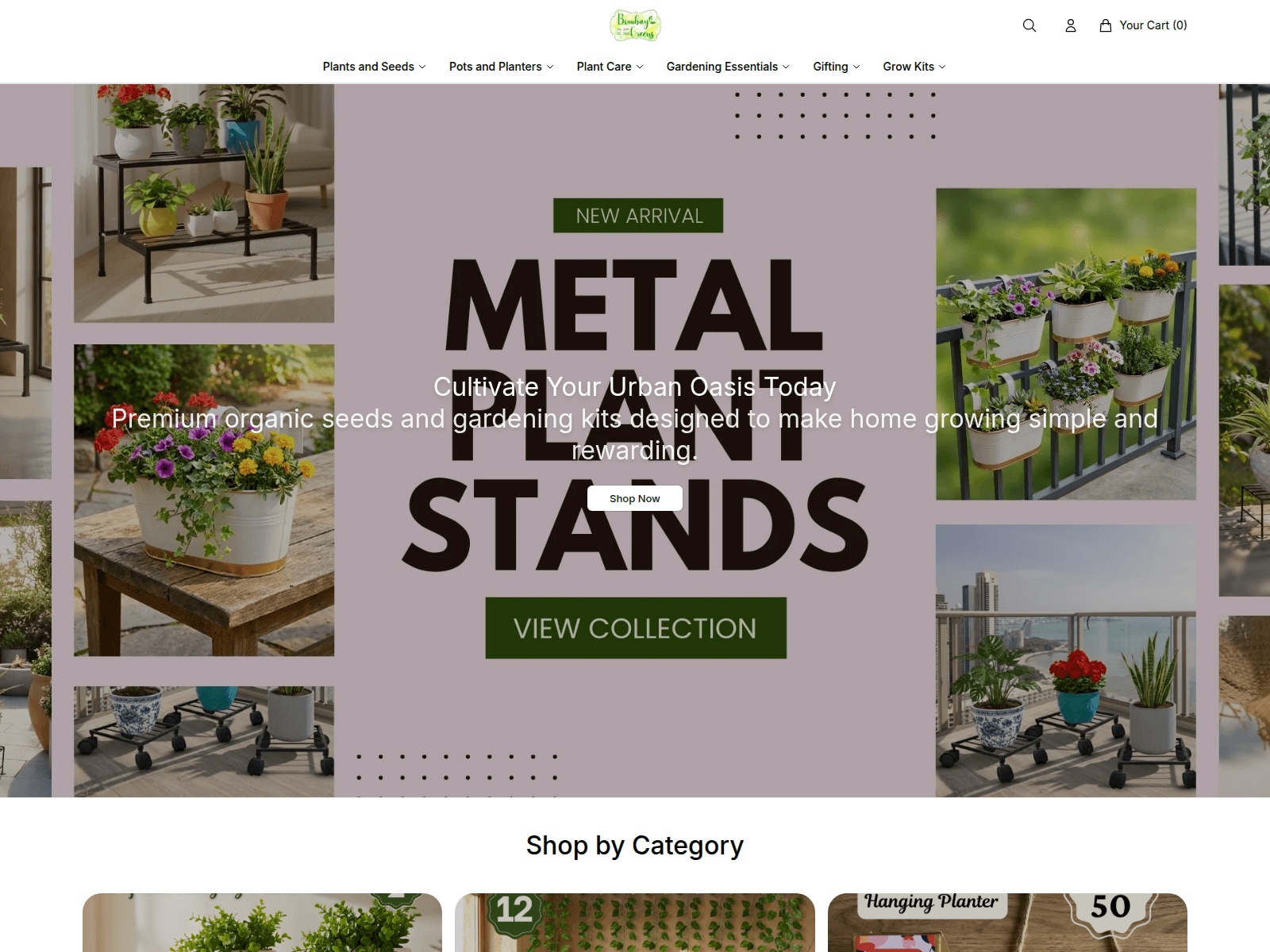 Screenshot of bombaygreenshq.shop