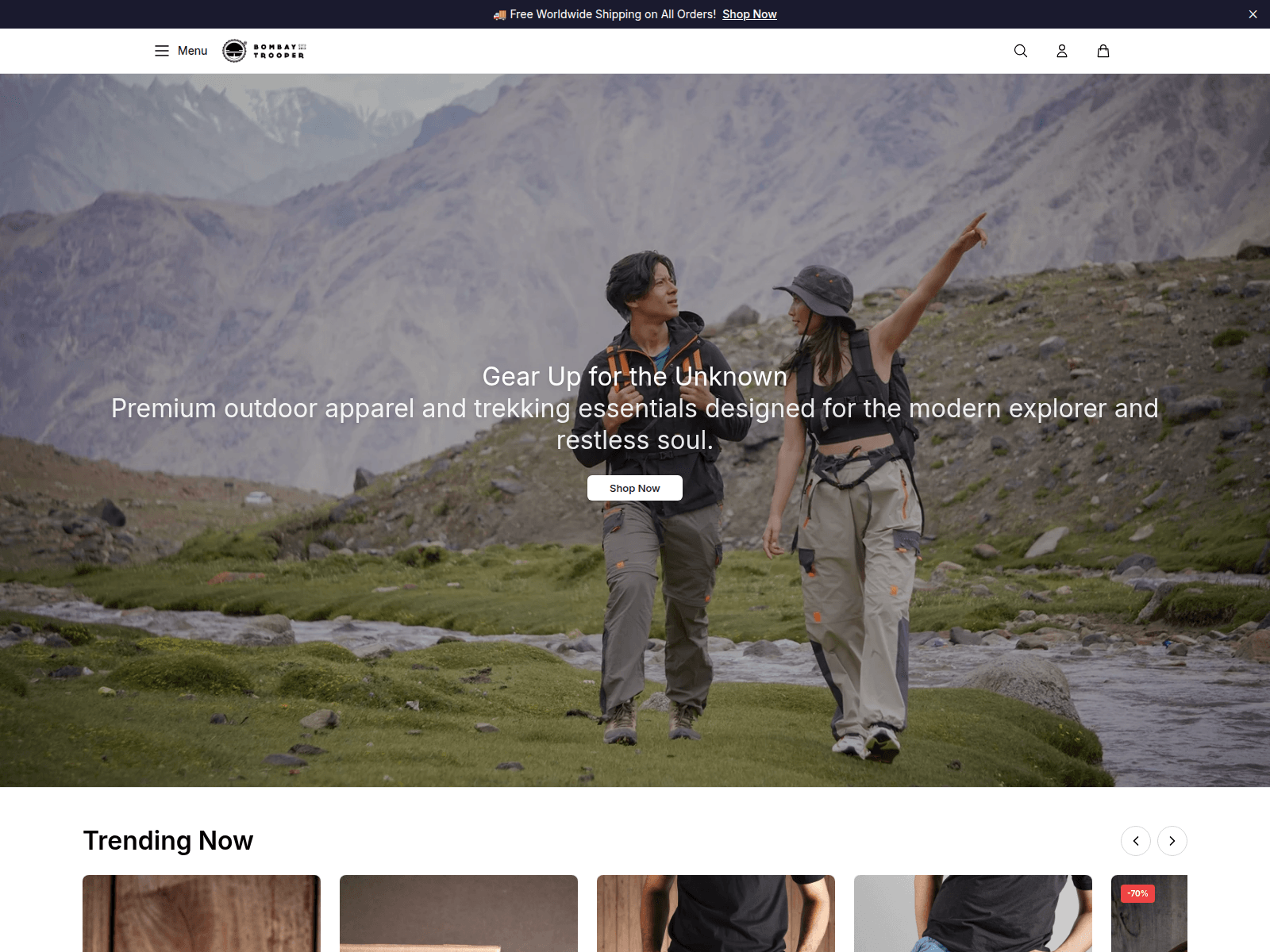 Screenshot of bombaytrooperemporiumshop.shop