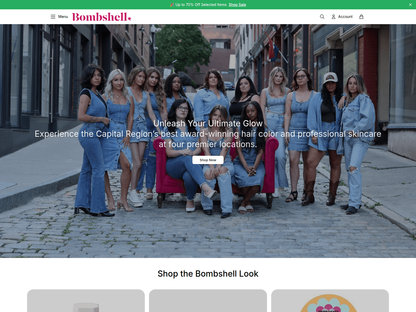 Screenshot of bombshellstyles.shop