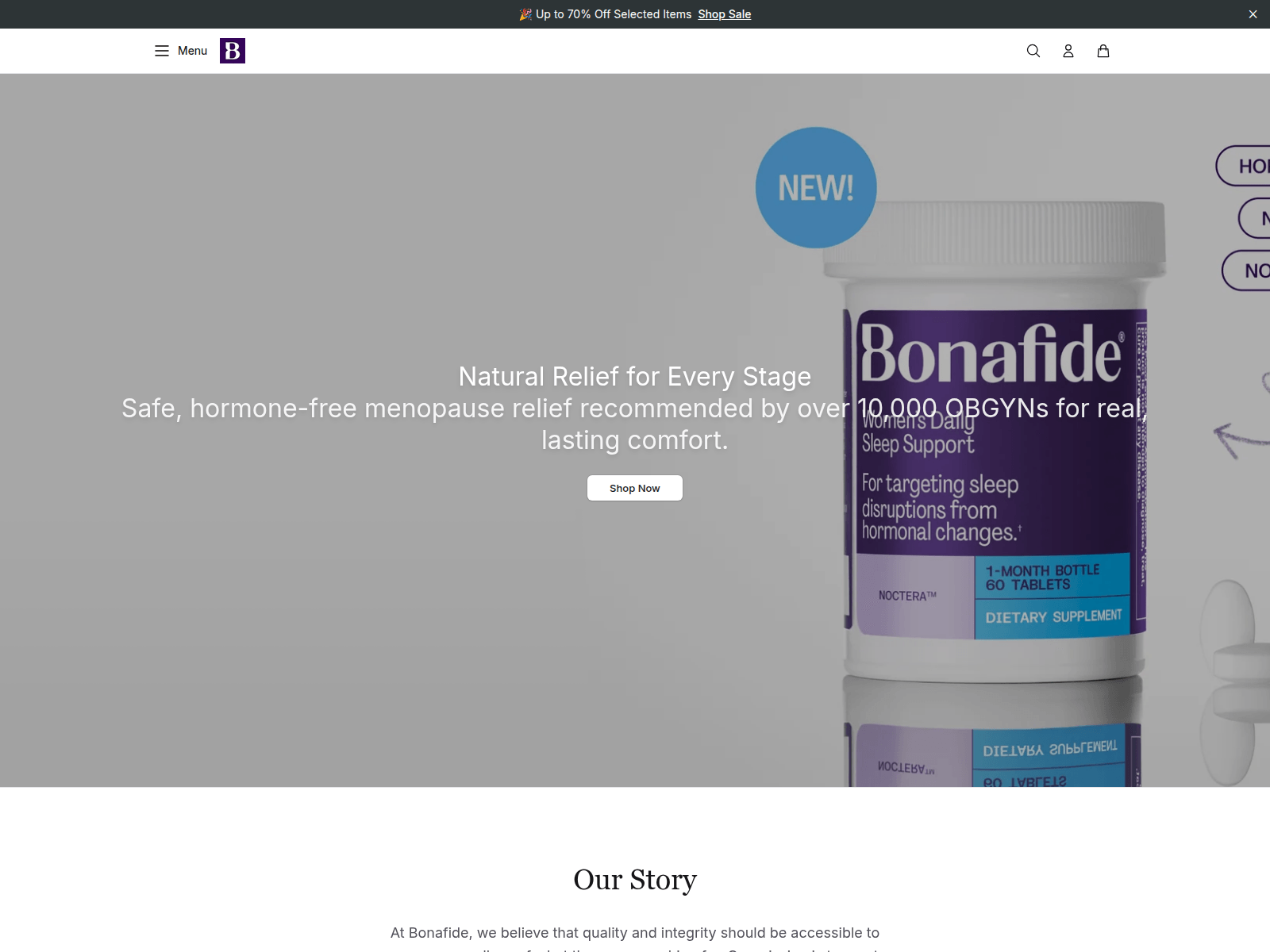 Screenshot of bonafidelife.shop