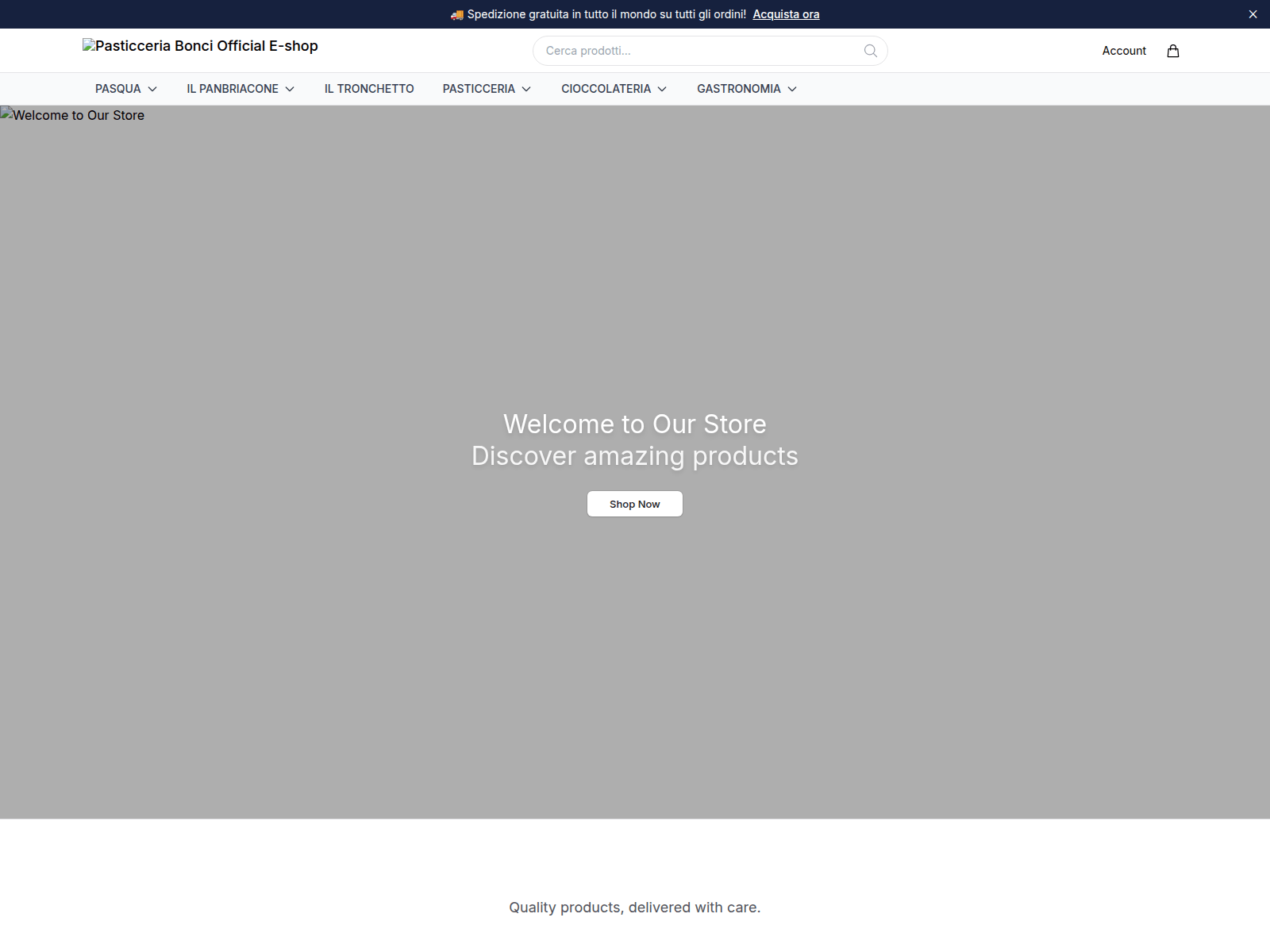 Screenshot of boncipasticceria.shop