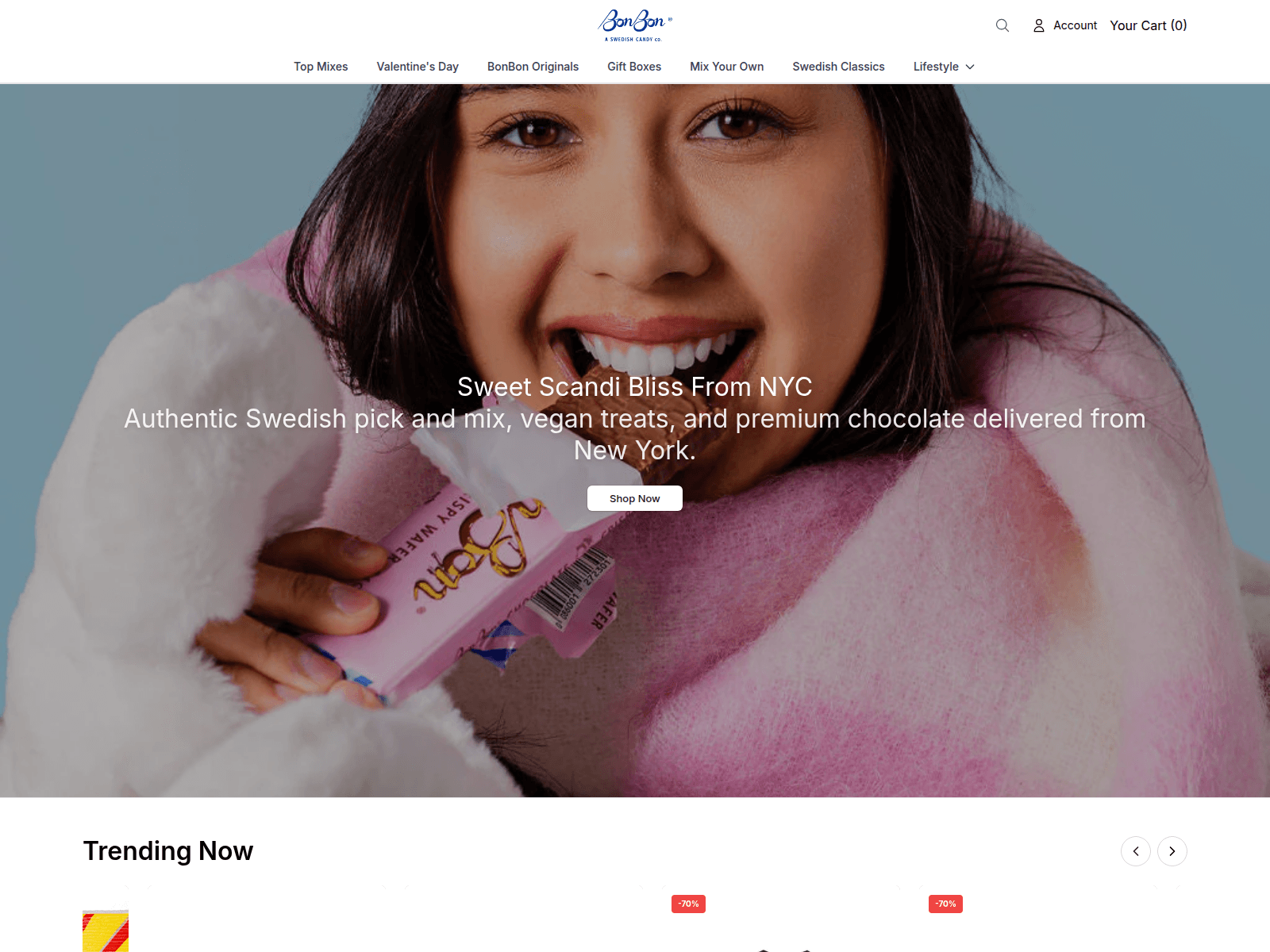 Screenshot of bonbonswedenstore.shop