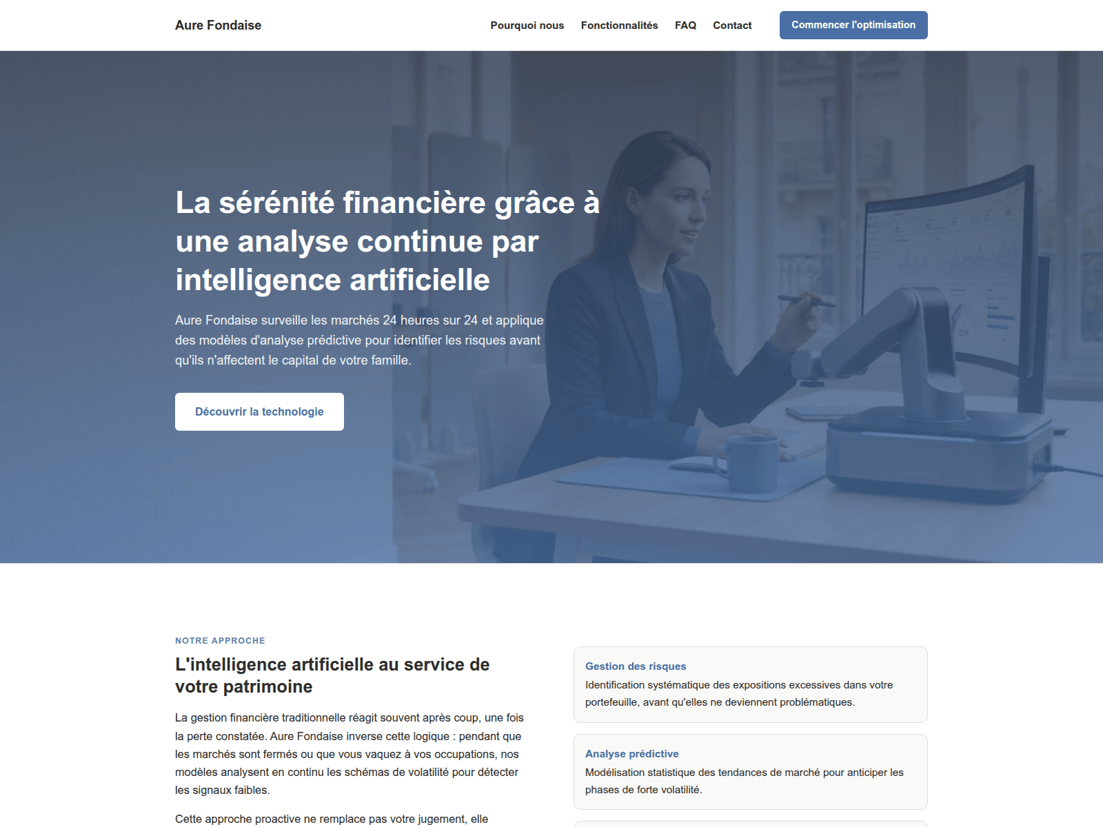 Screenshot of aurefondaise.com