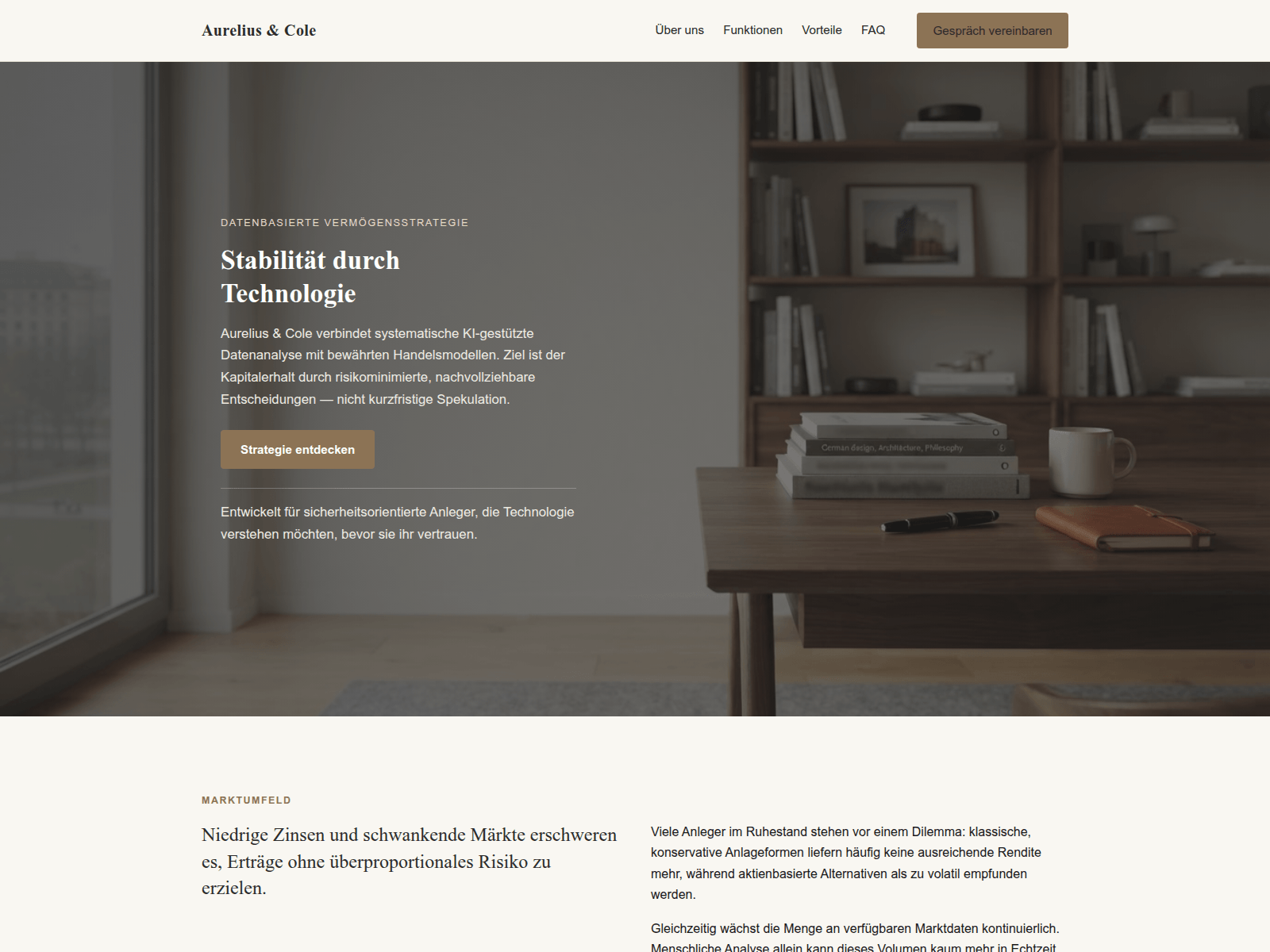Screenshot of aureliuscole.com