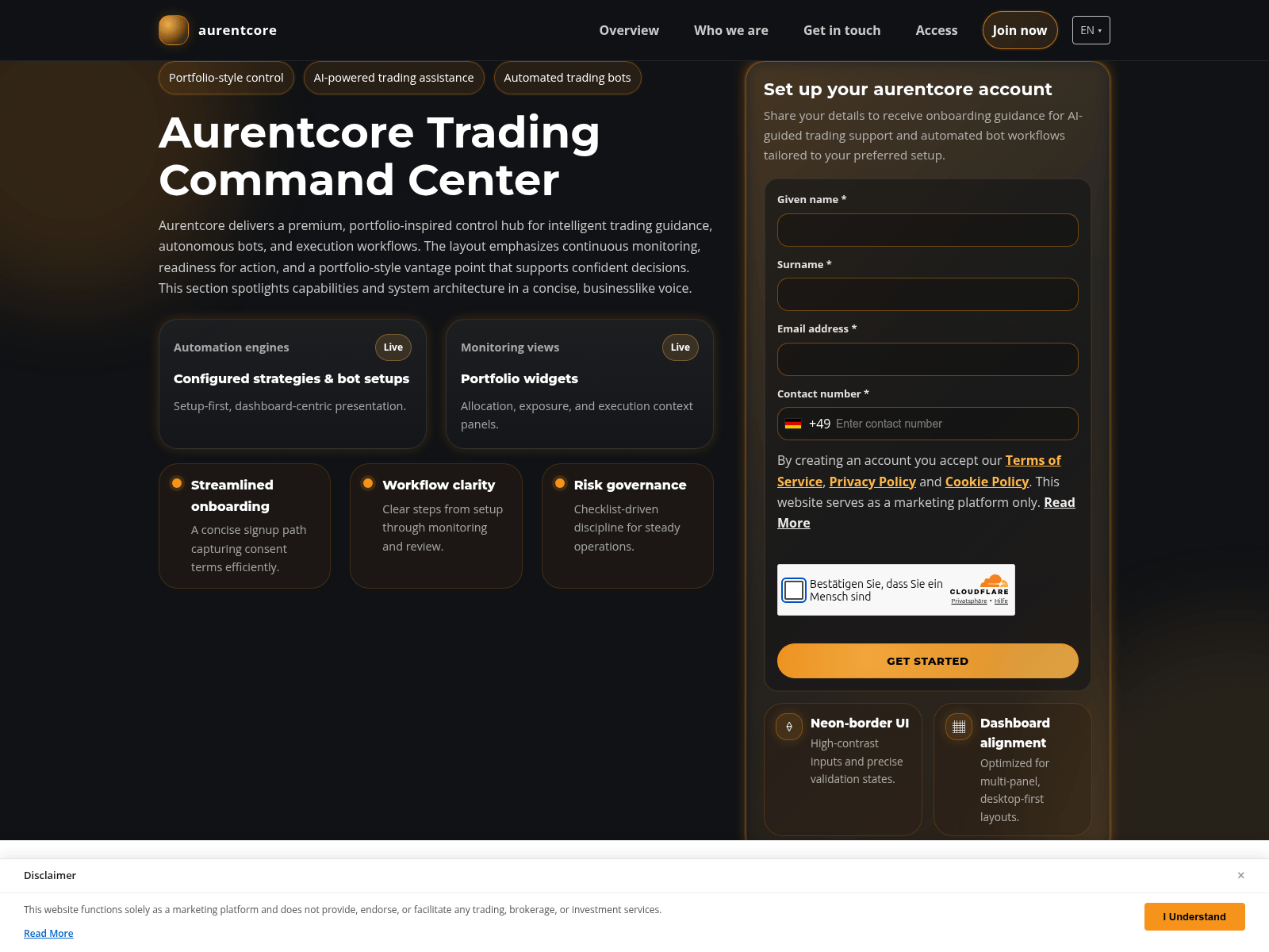 Screenshot of aurentcore.pro