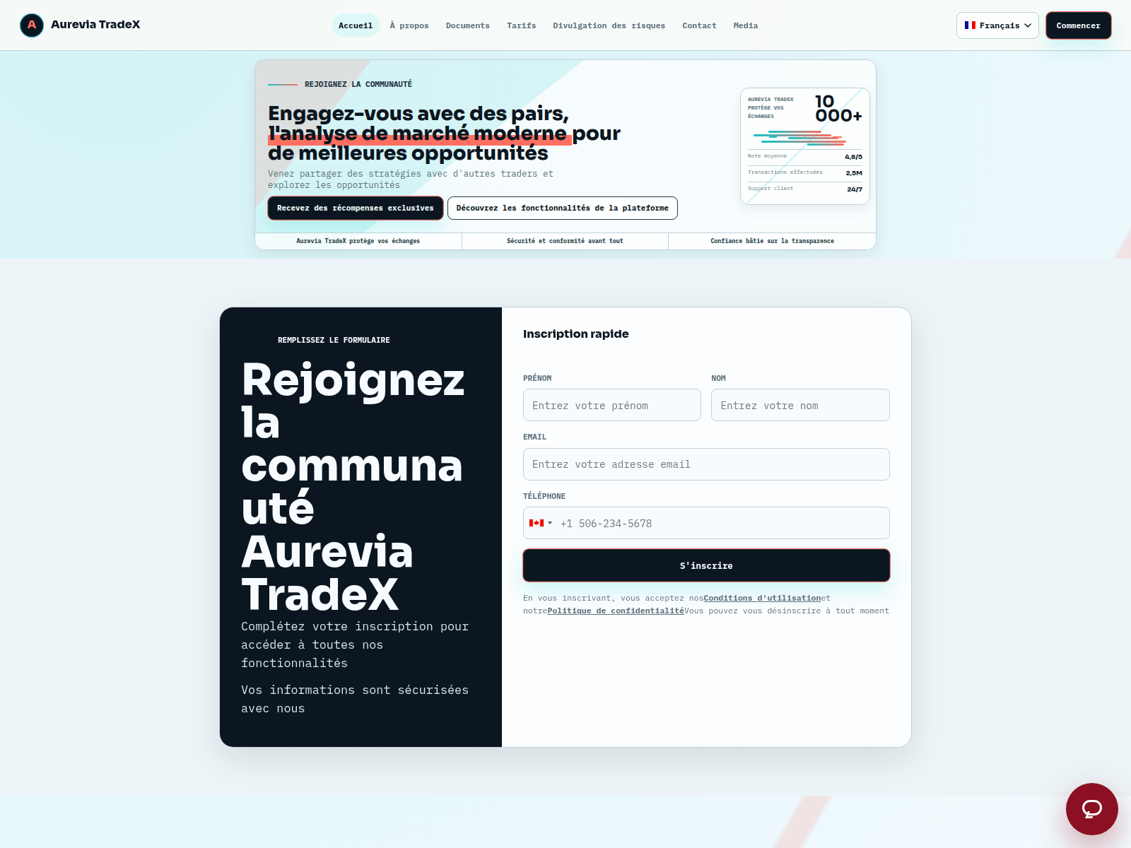 Screenshot of aureviatradex-platform.com