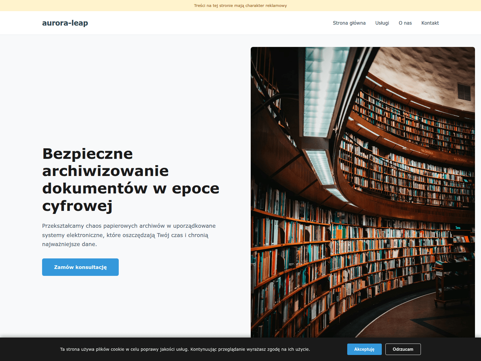 Screenshot of aurora-leap.com