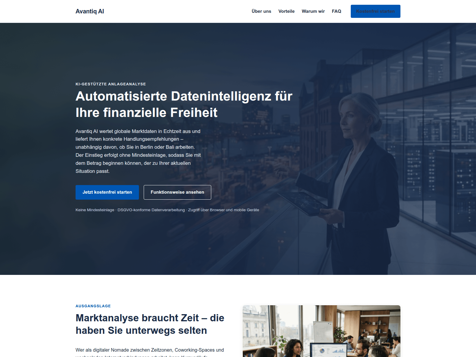 Screenshot of avantiqai.com
