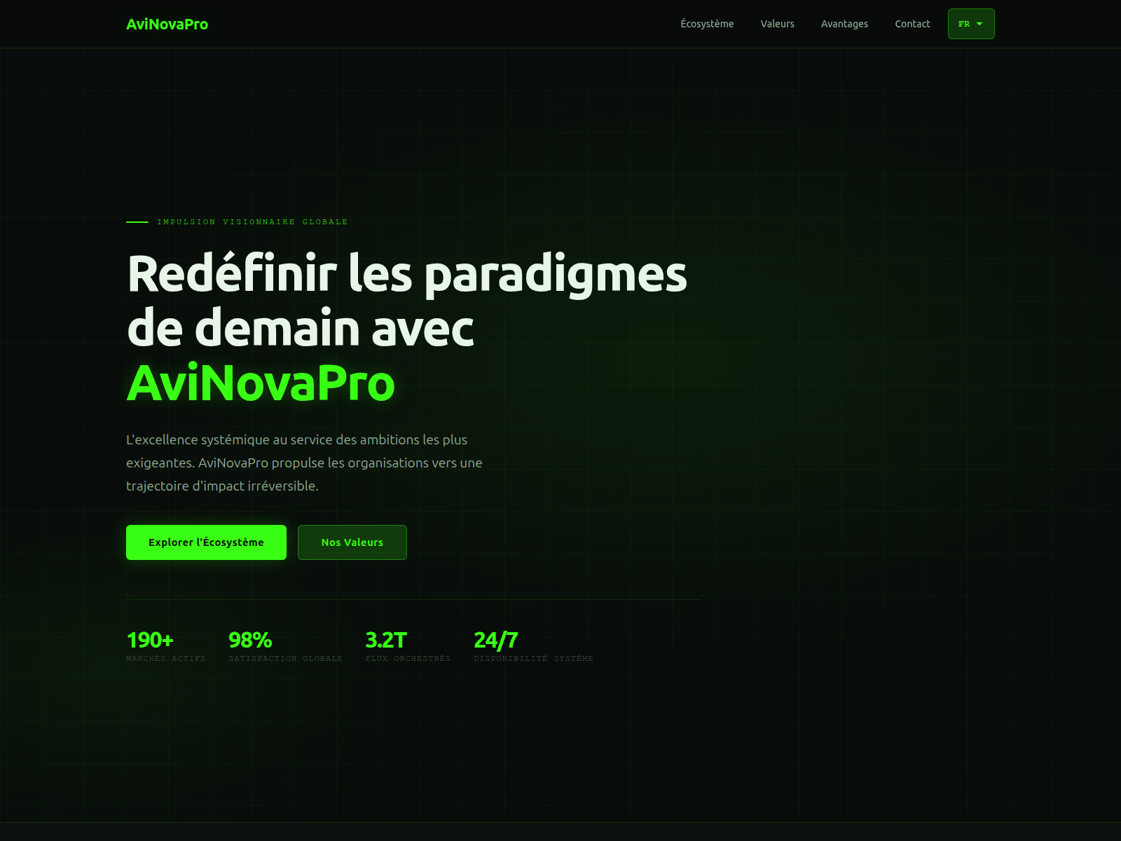 Screenshot of avinovaprotrade.com