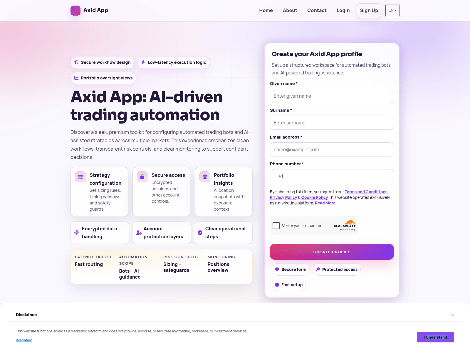 Screenshot of axidapp.digital