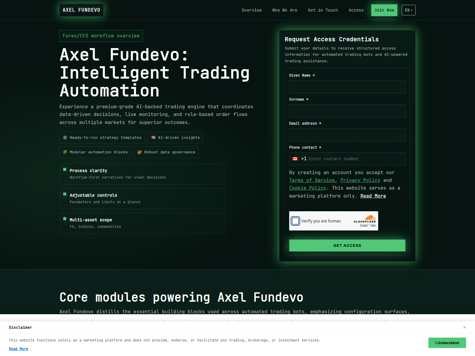Screenshot of axel-fundevoplatform.com