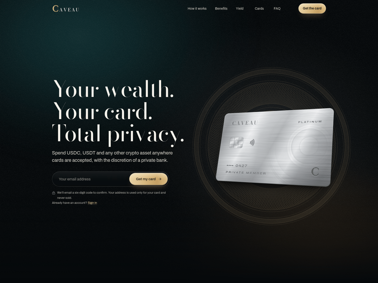Screenshot of caveau.net