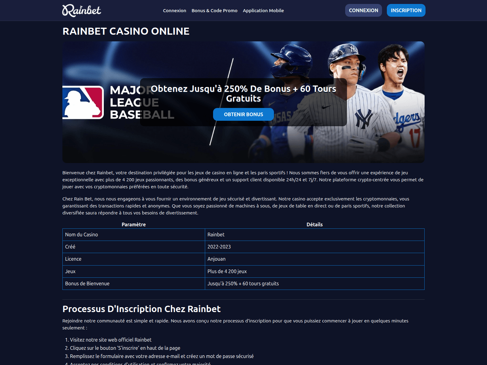 Screenshot di rain-bet-fr.com