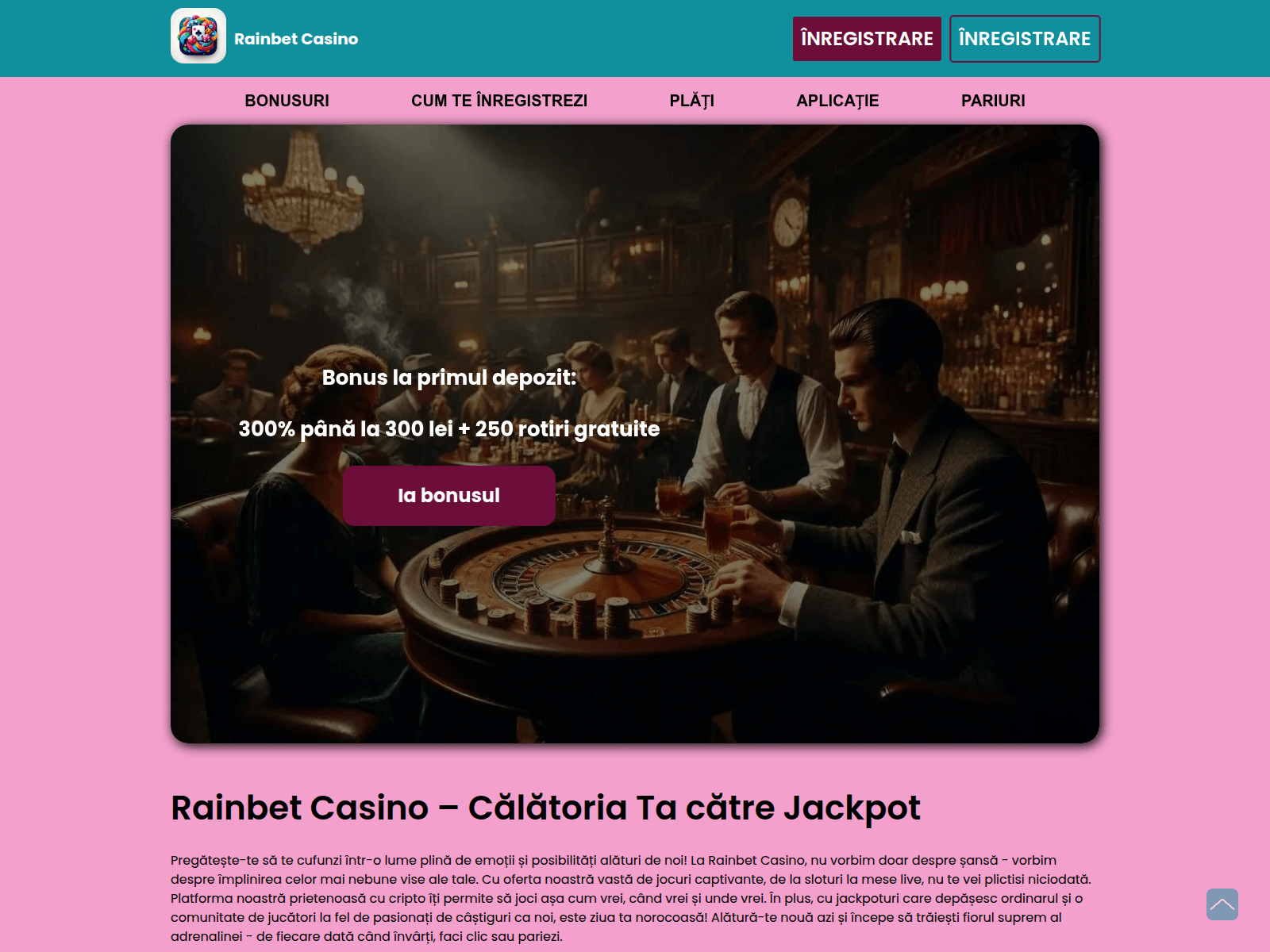 Screenshot of rainbet-casino.com.ro