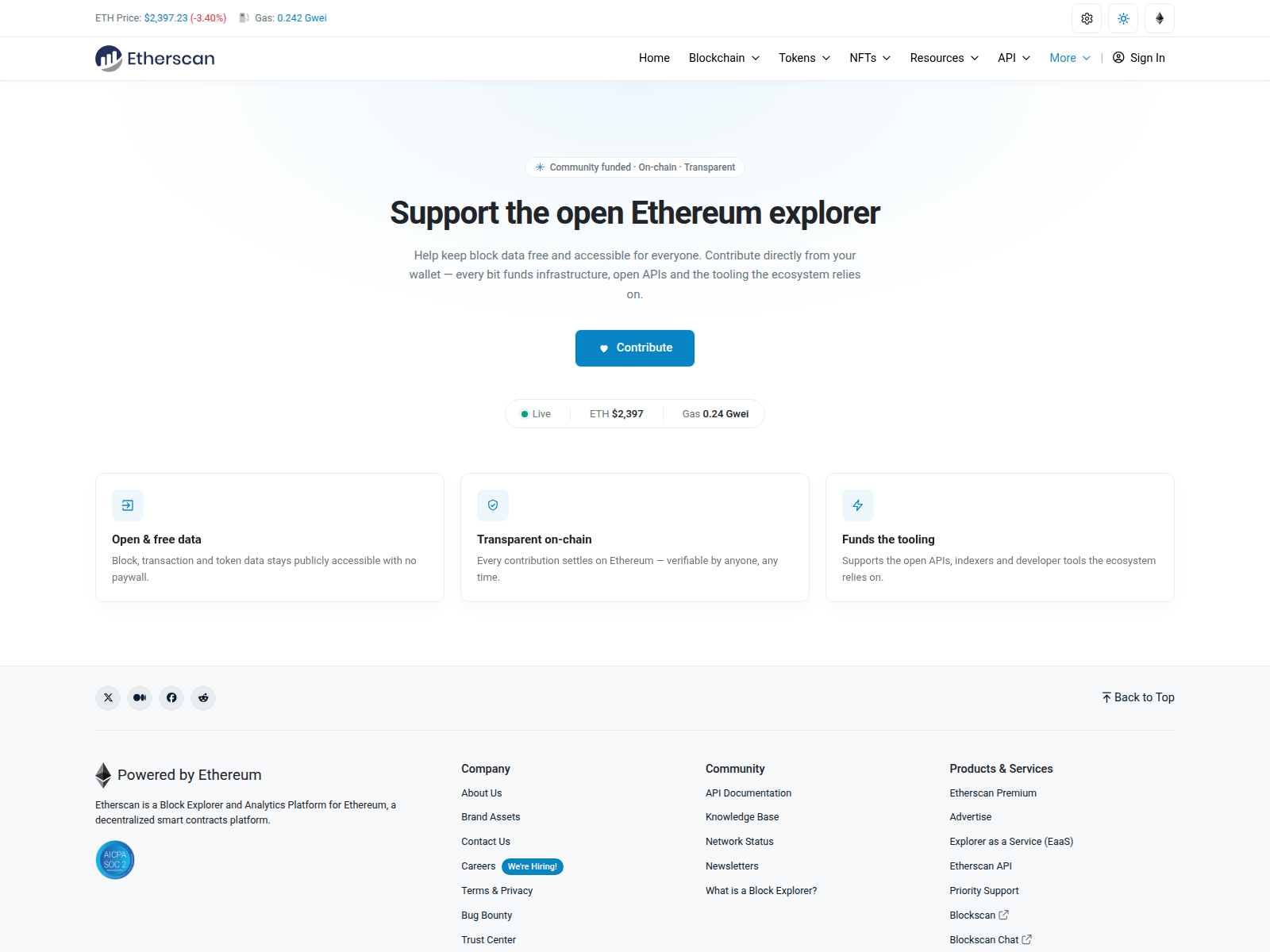Screenshot of ethersscan.net