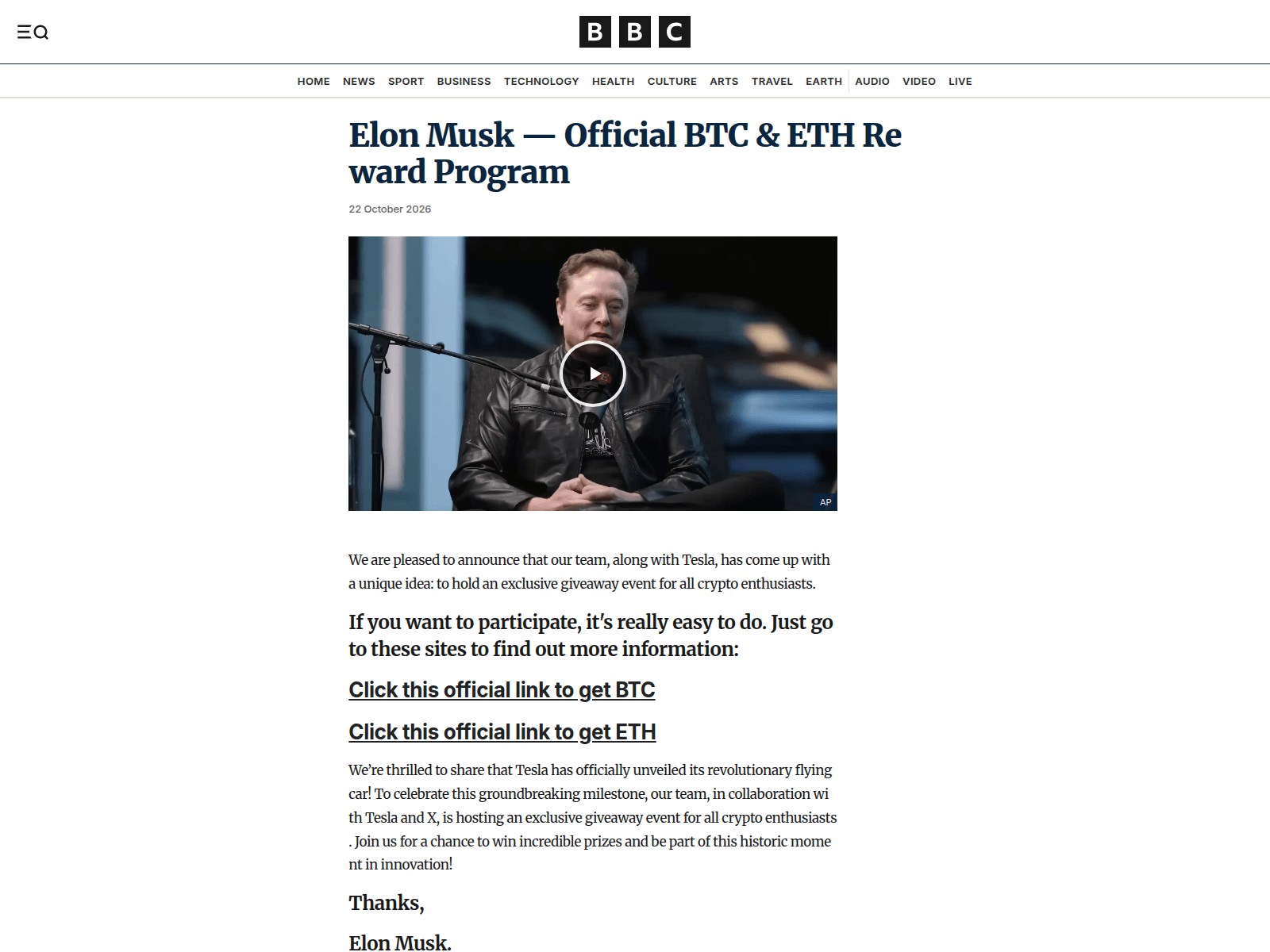 Screenshot of elon-finance.com