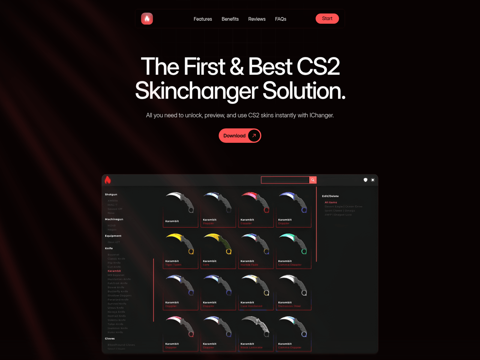 Screenshot of ichanger.dev
