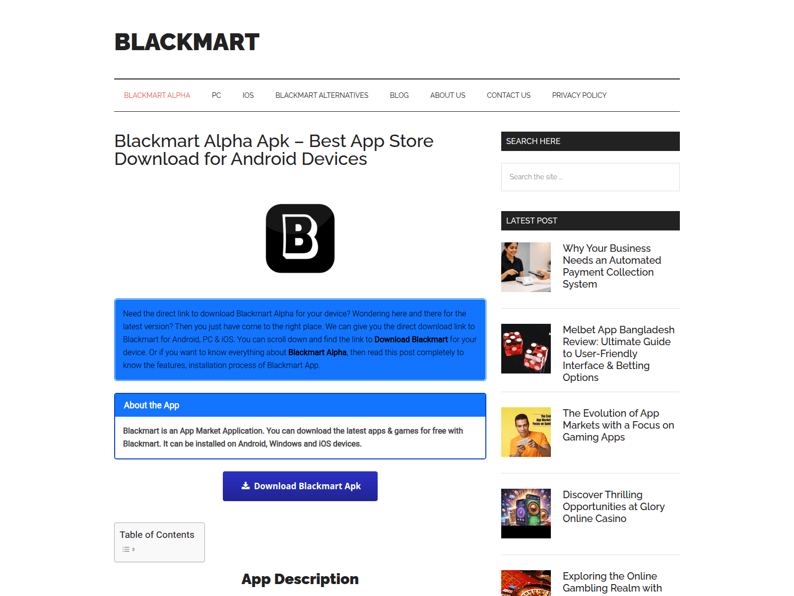 blackmartappz.com 的截图
