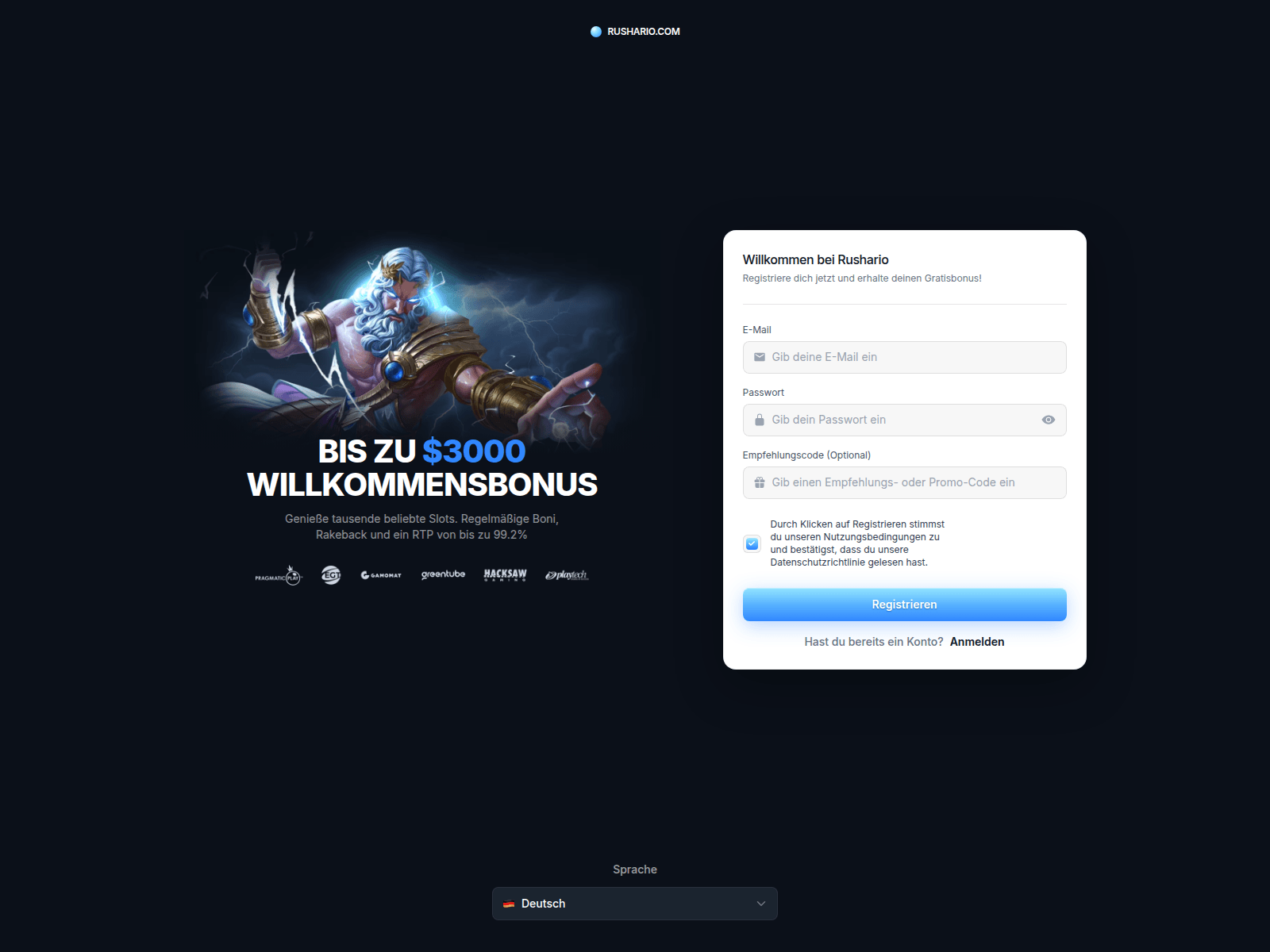 Captura de tela de rushario.com