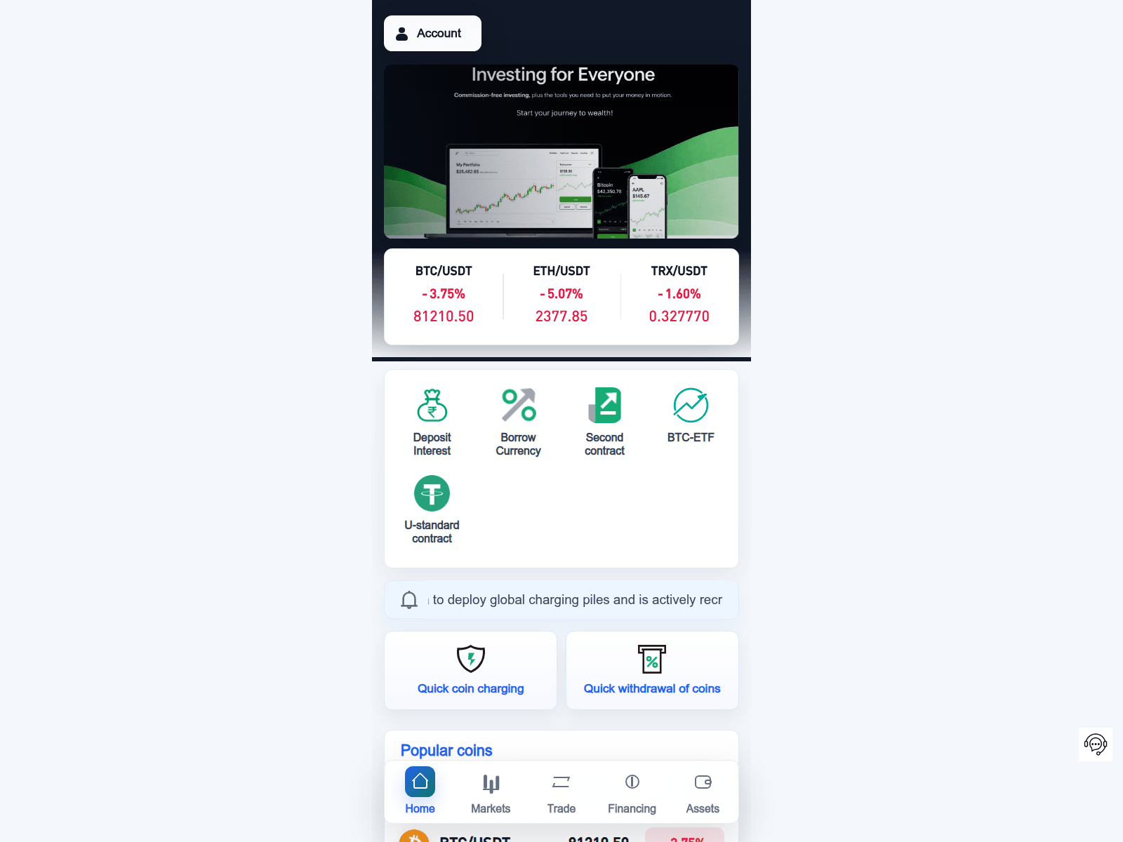 Screenshot of cryptoifcm-dapp.com