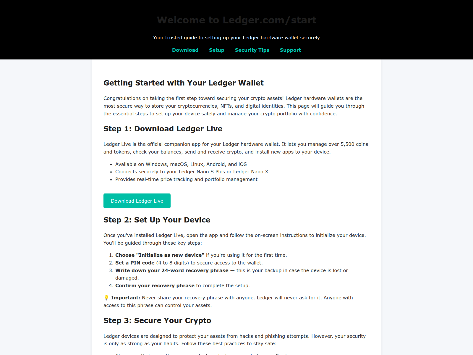 لقطة شاشة لـ start-learn-ledgrr.pages.dev