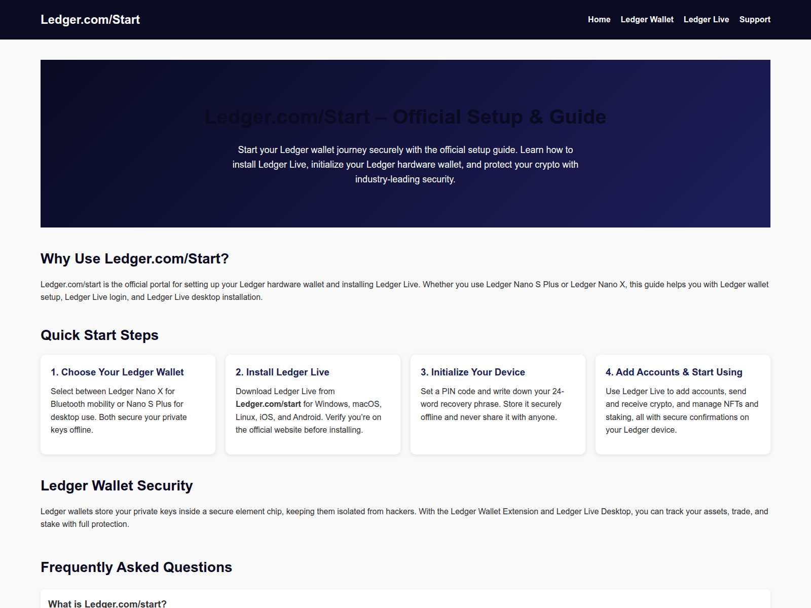 Screenshot di ledger-com-start-8em.pages.dev
