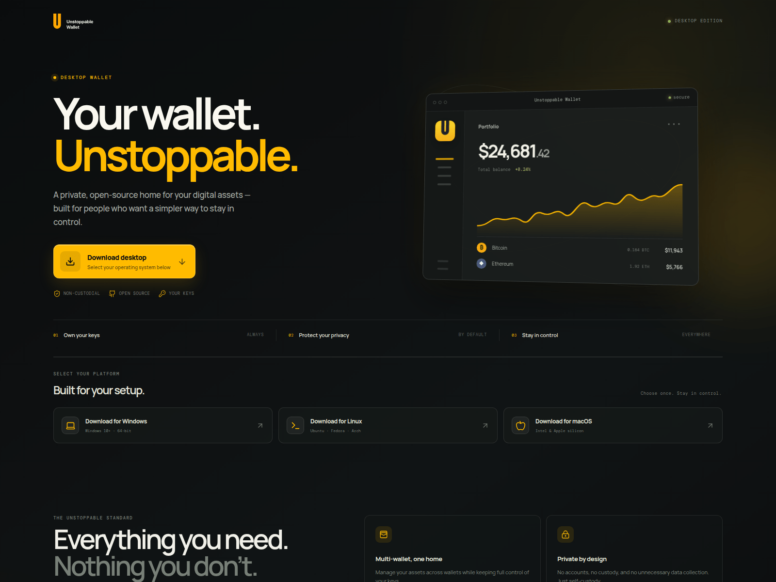 Screenshot von unstoppabledesktop.live