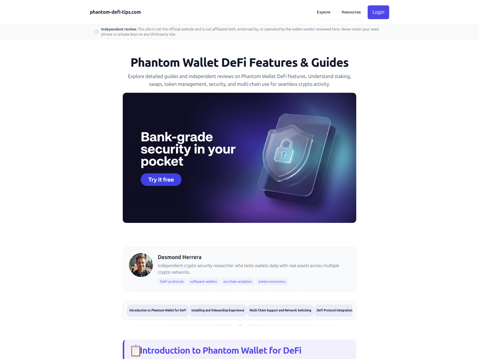 Captura de tela de phantom-defi-tips.com