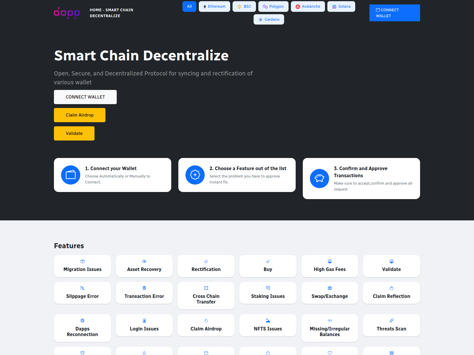 Снимок экрана swiftchainstoken.web.app