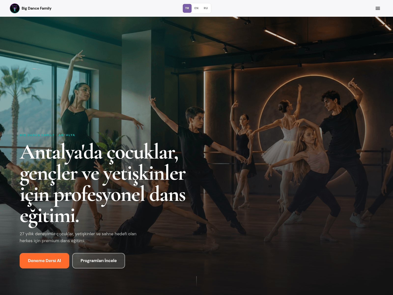 Screenshot of bigdancefamily.live