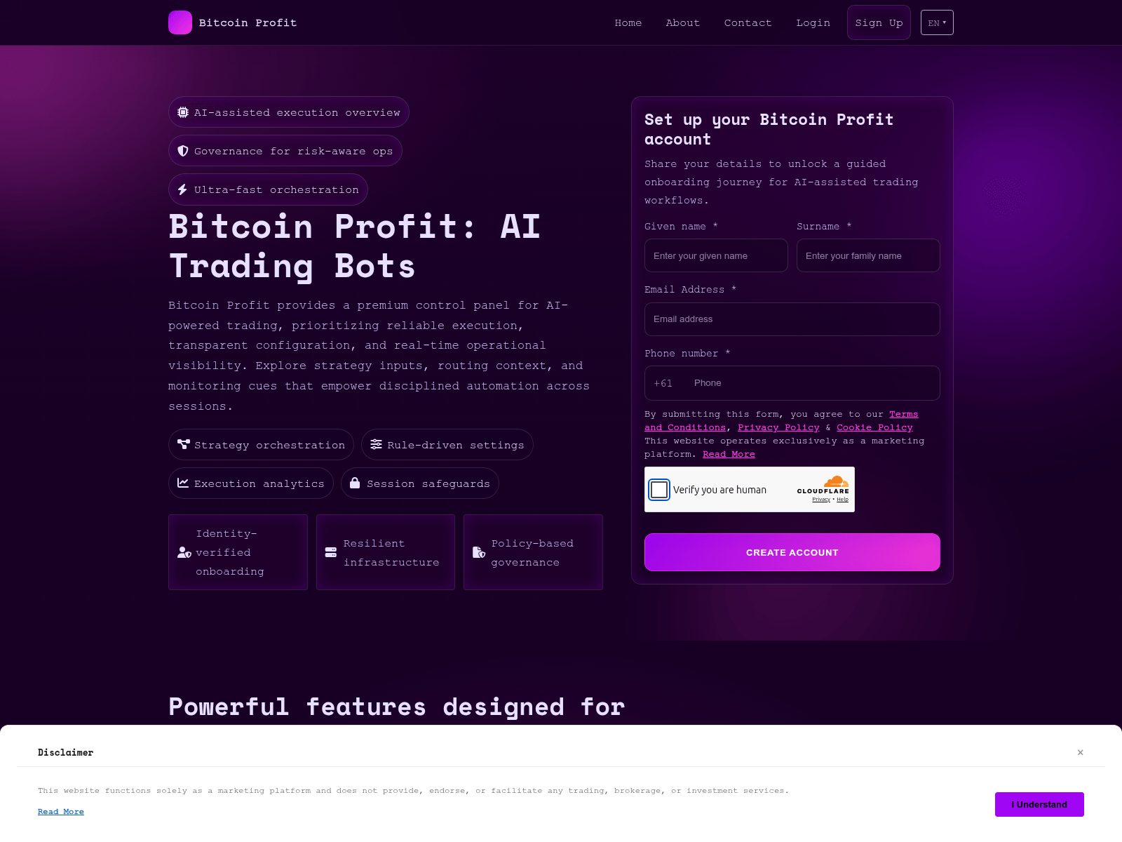 لقطة شاشة لـ bitcoinprofit.click