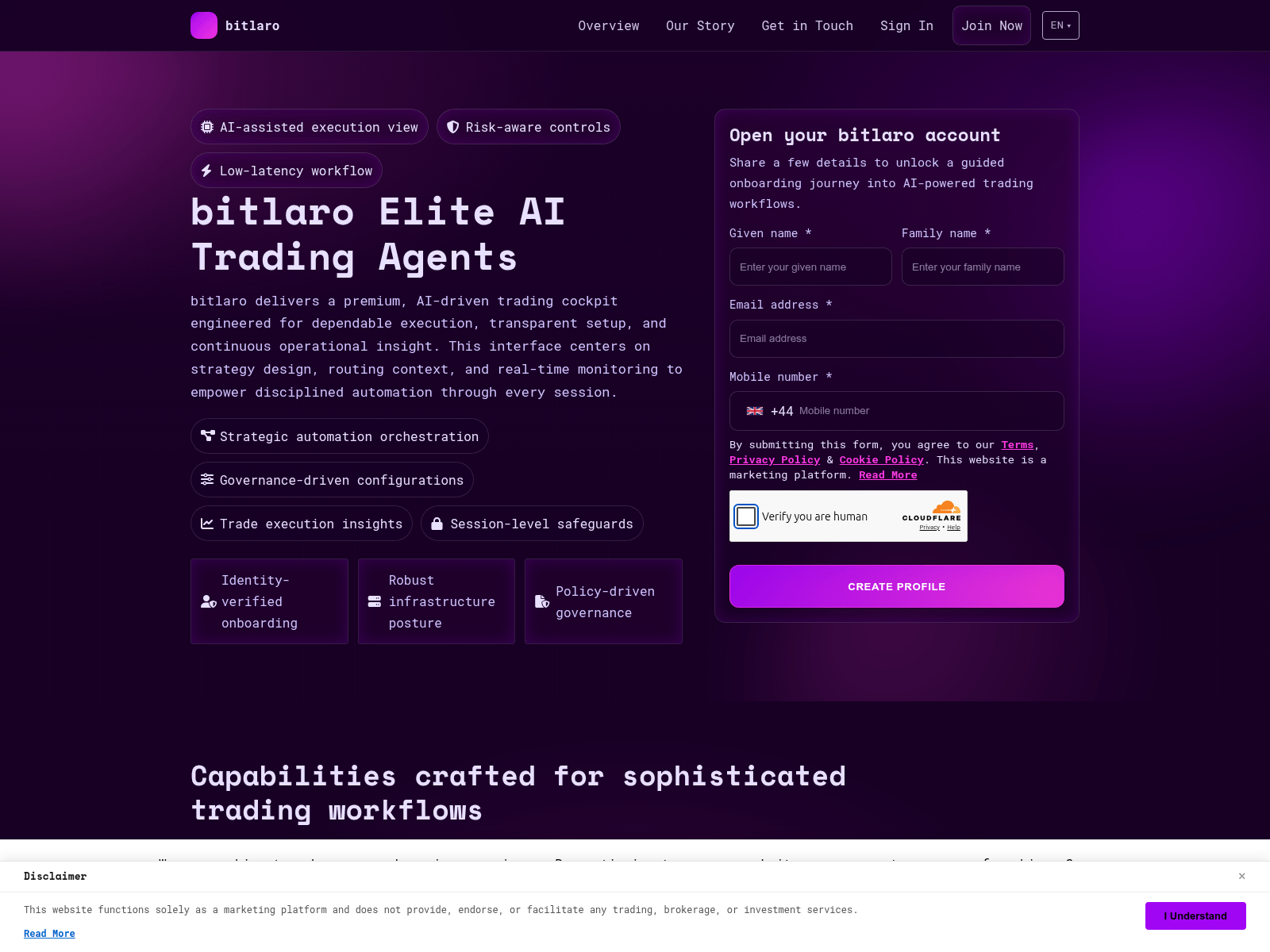 Screenshot von bitlaro-app.digital
