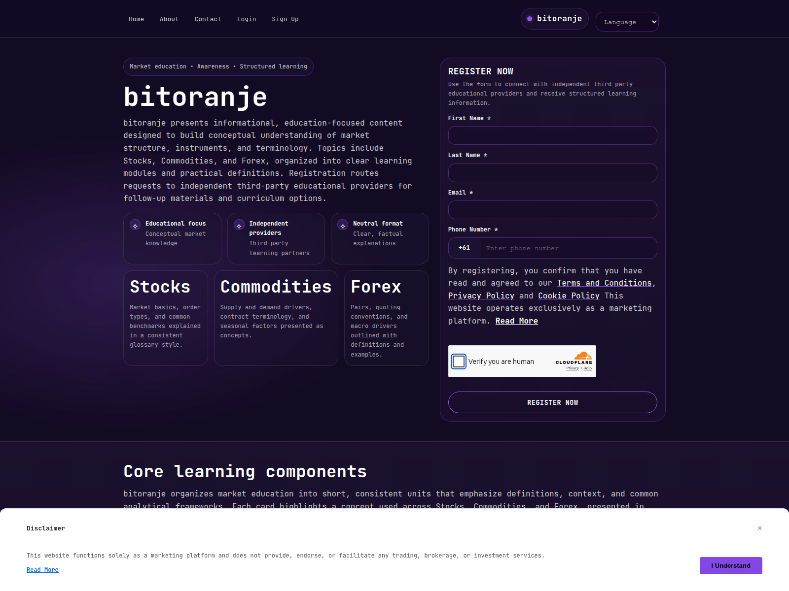 Screenshot of bitoranje.click