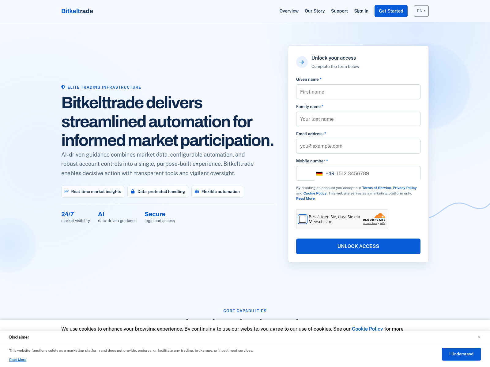 Screenshot of bitkelttrade-engine.com