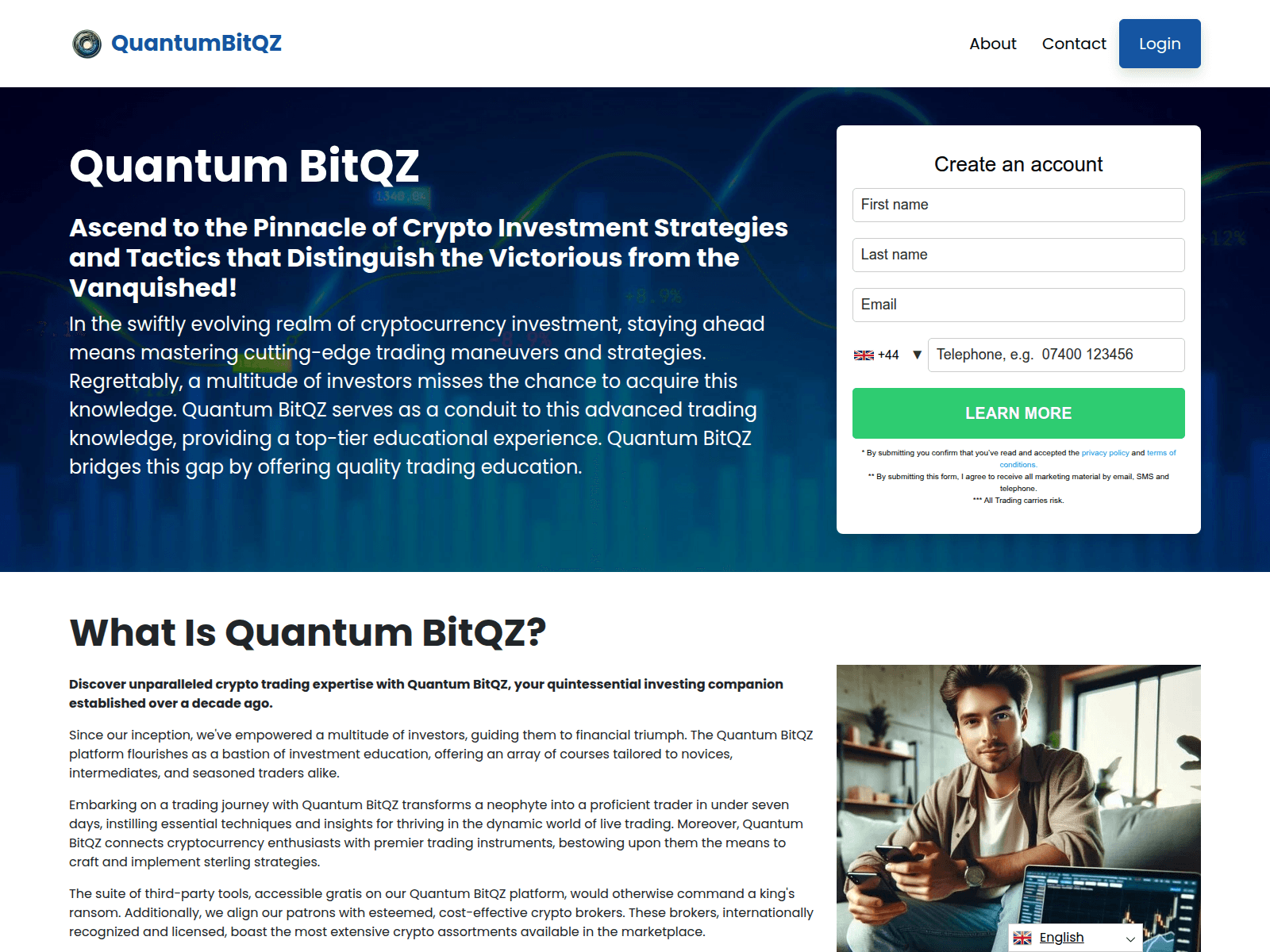 Screenshot von bitqz.org