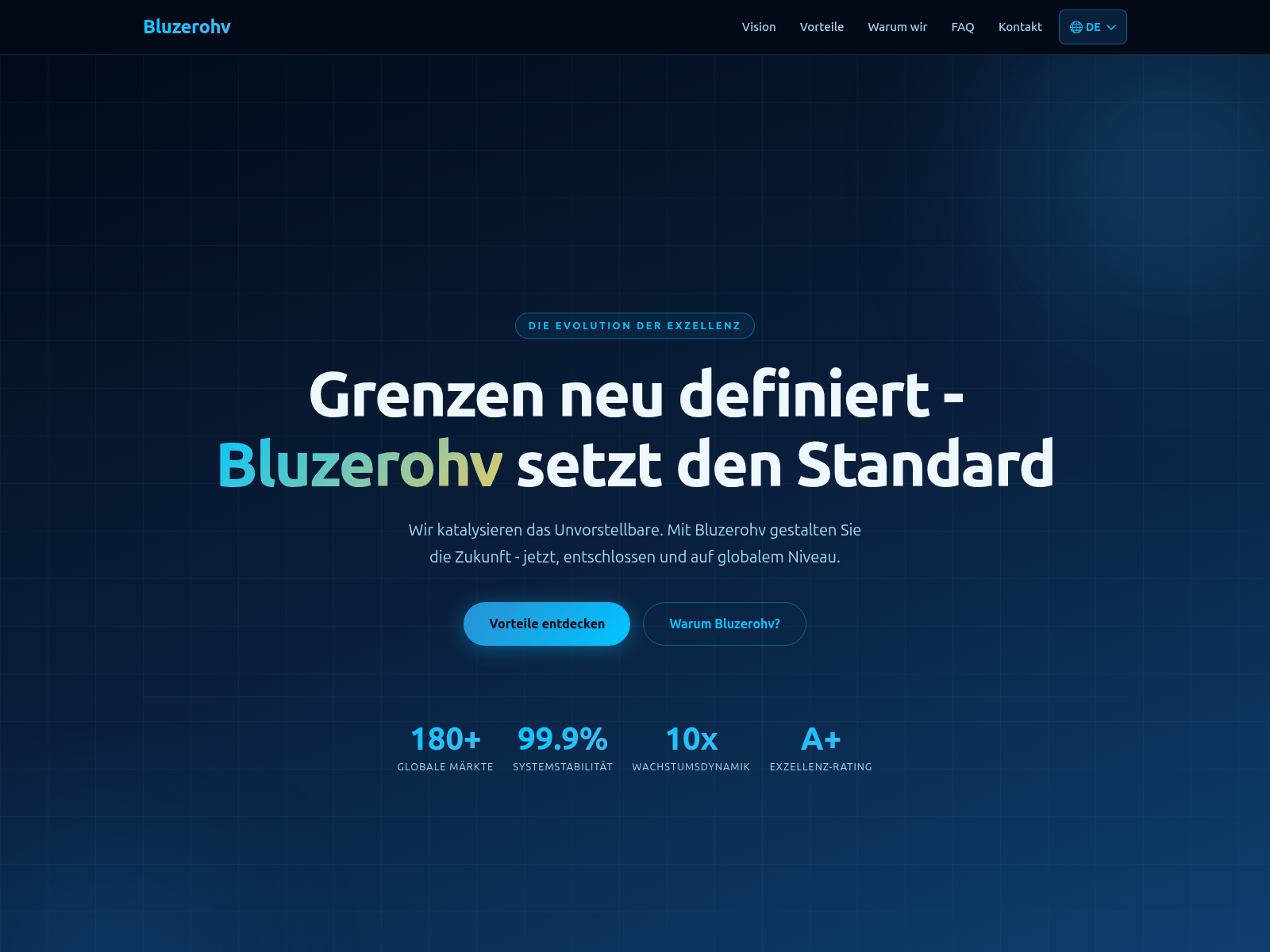 bluzerohvtrade.de のスクリーンショット