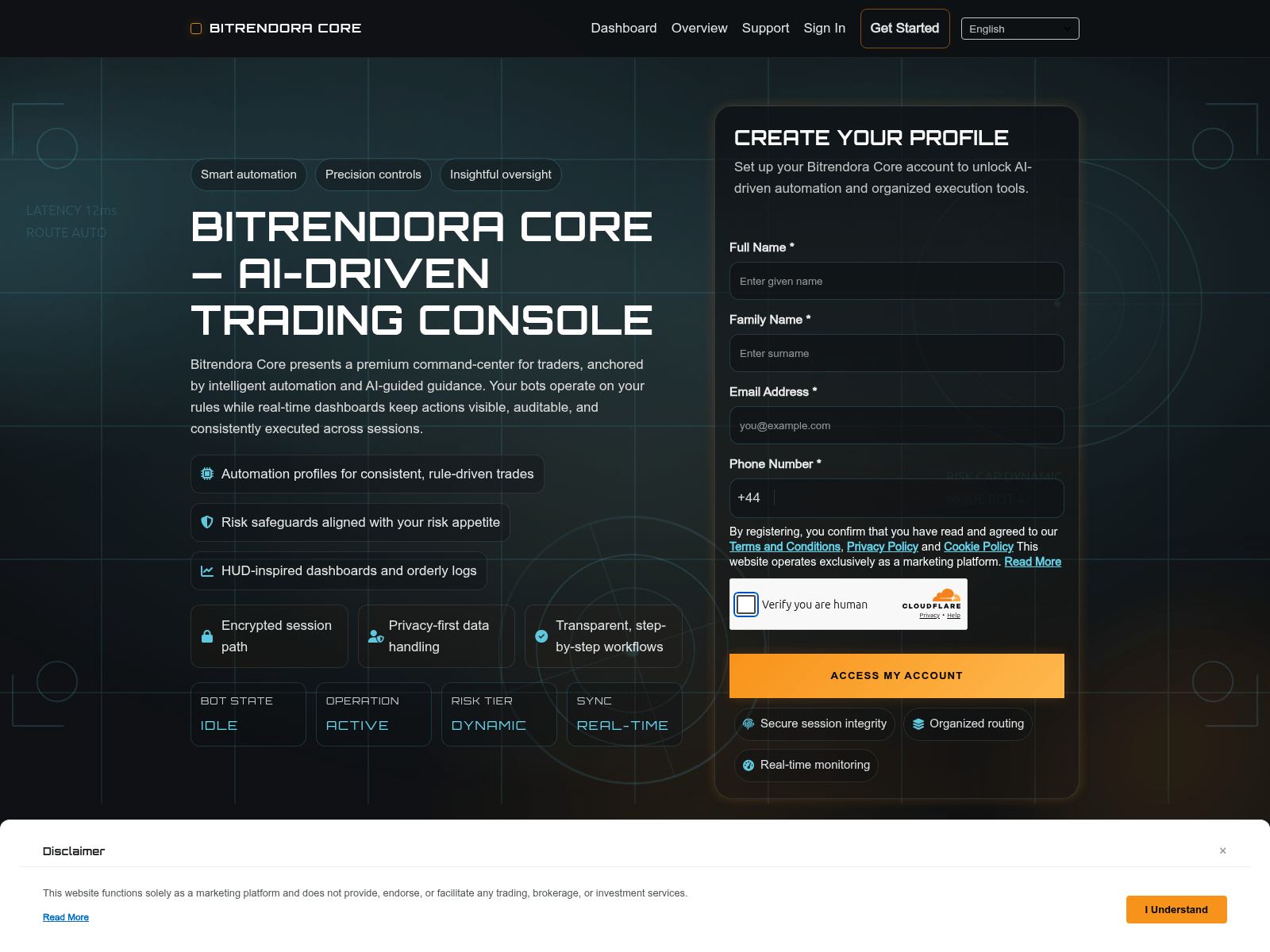 Screenshot of bitrendoracore.digital
