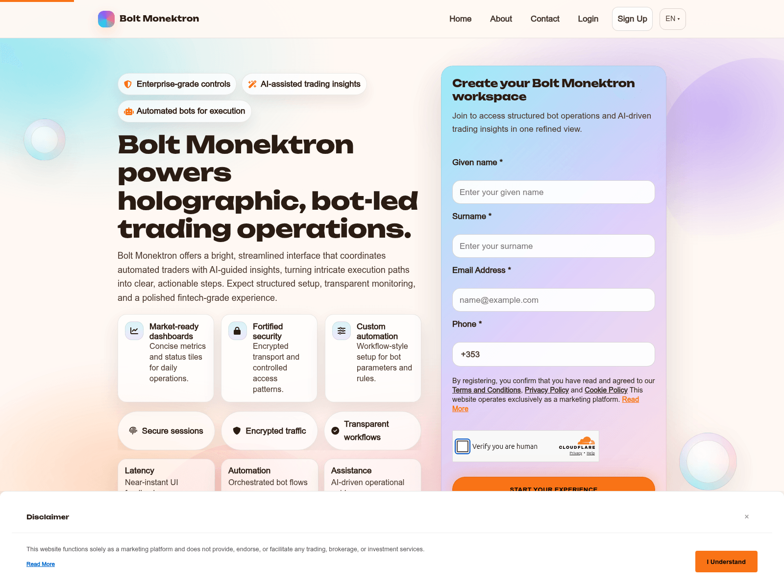 Screenshot von boltmonektron.digital