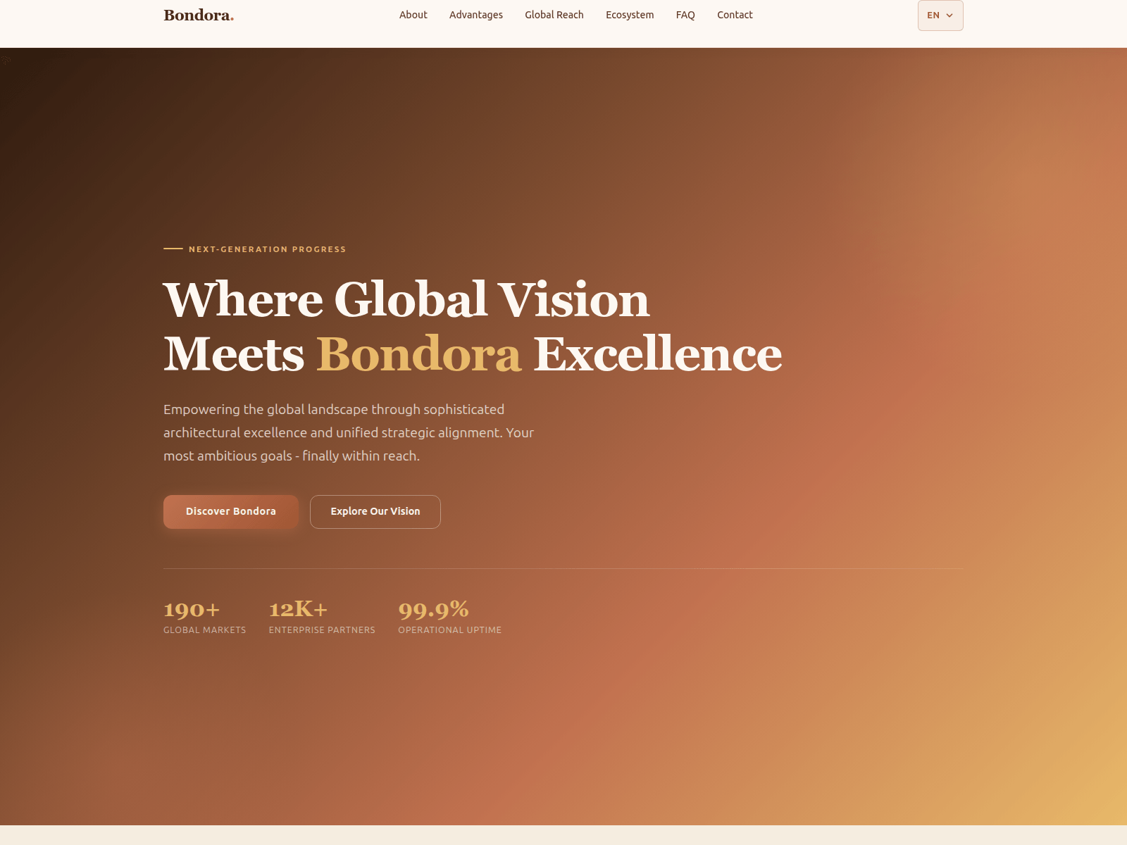 Screenshot of bondoratrade.com