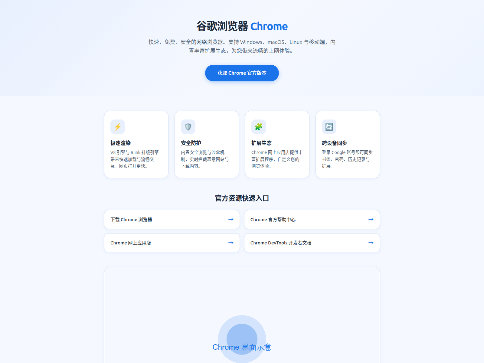 Screenshot of chrometab-google.com.cn