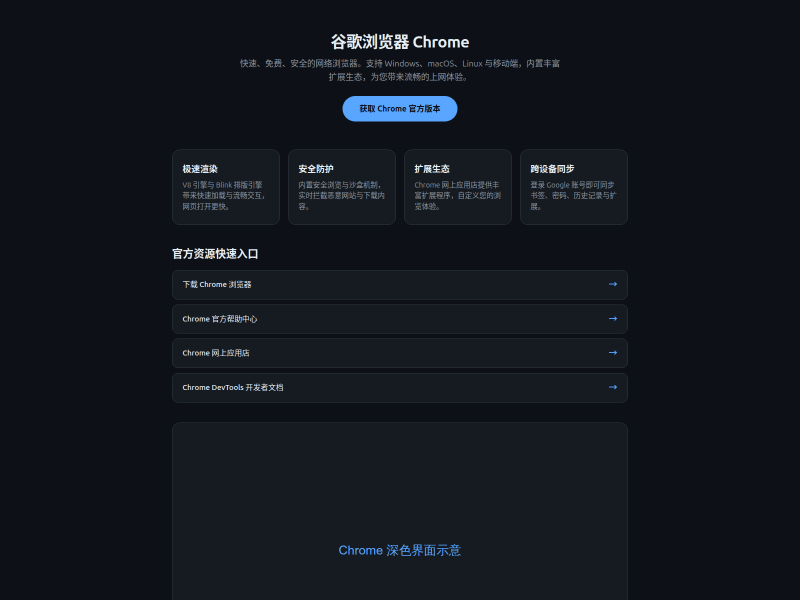 Screenshot of chromelink-google.com.cn