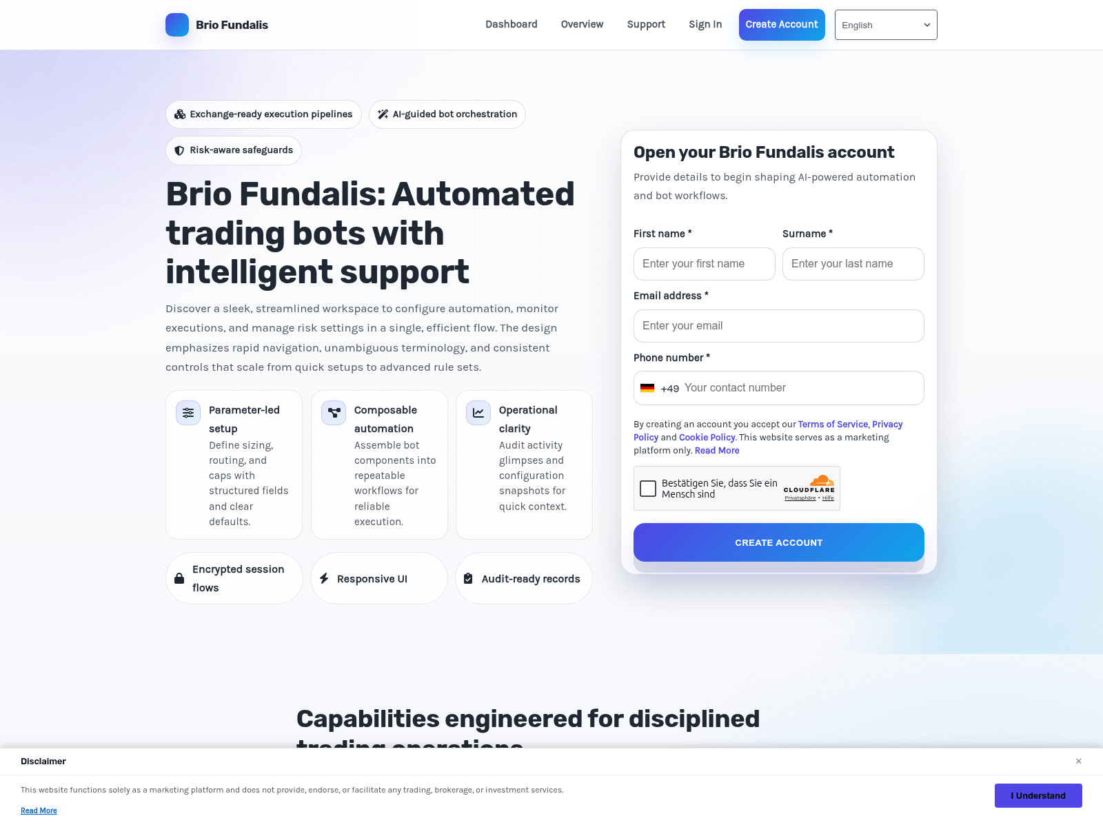 Screenshot di briofundalis-soft.com