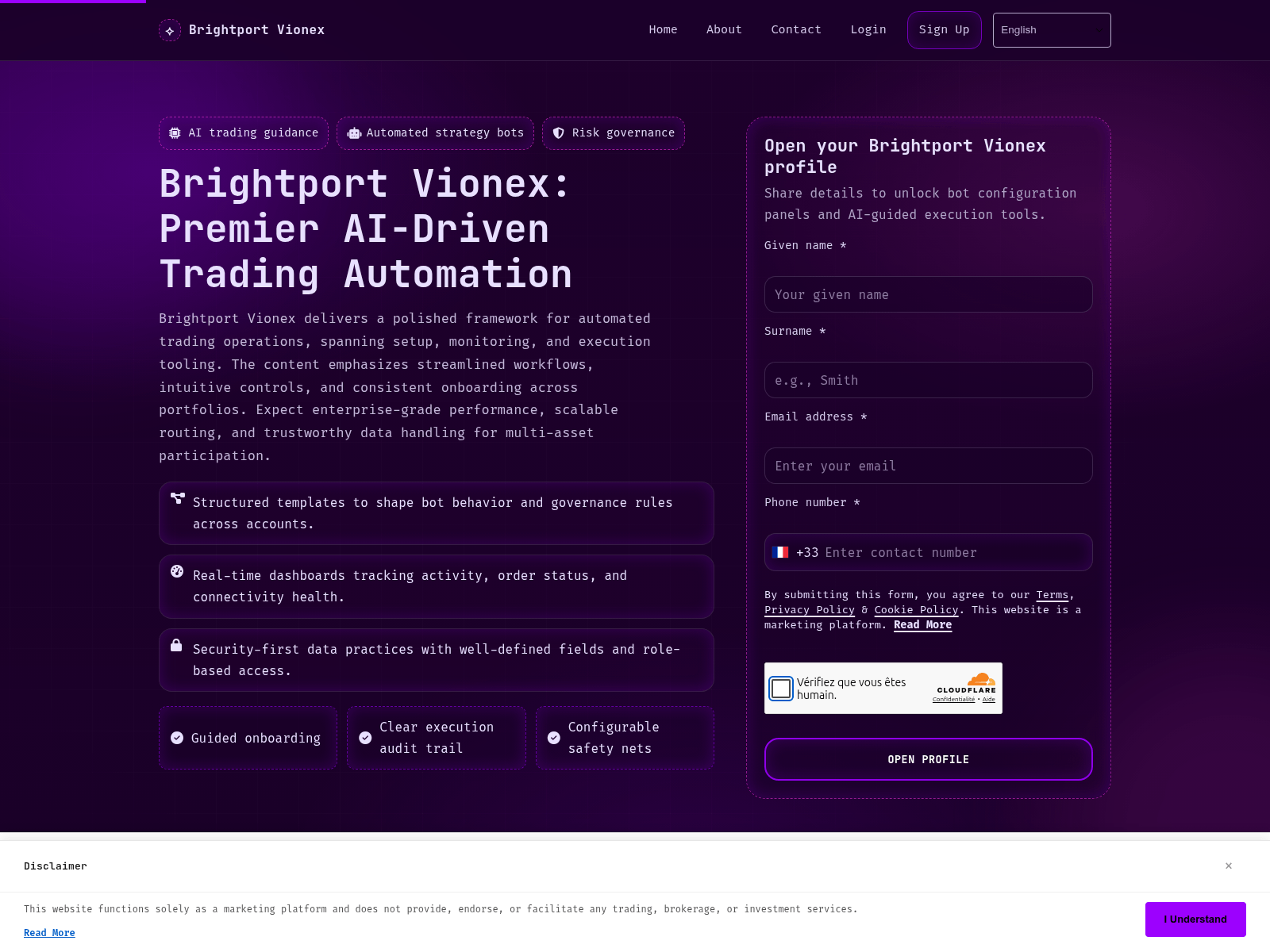 Screenshot of brightportvionexpro.com
