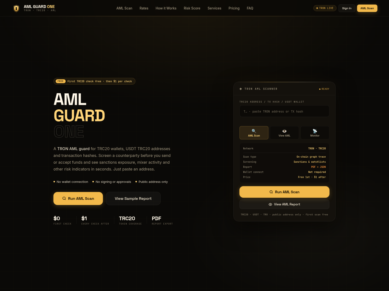 amlguard-one.vercel.app 的截图